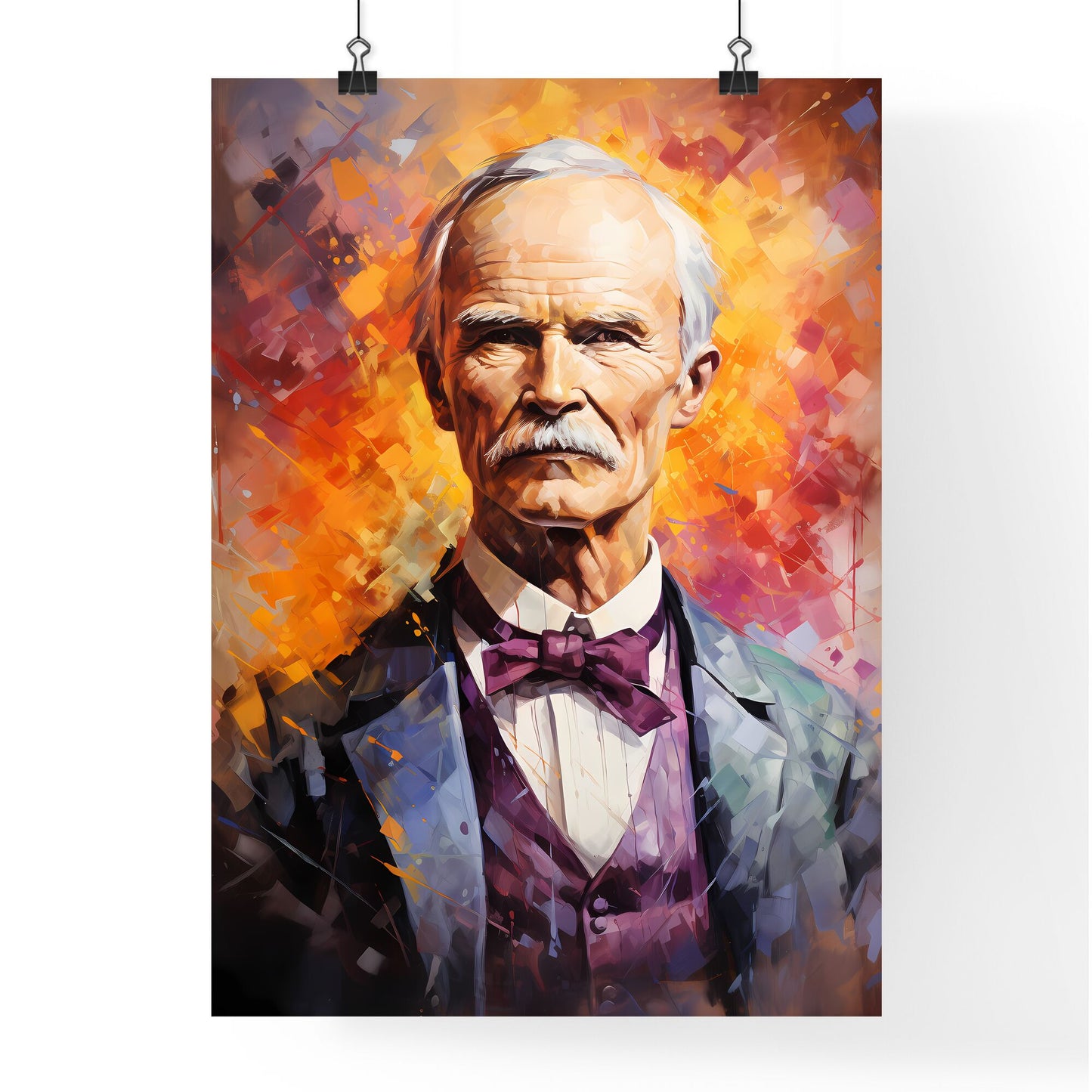 John D. Rockefeller - A Painting Of A Man With A Mustache Default Title