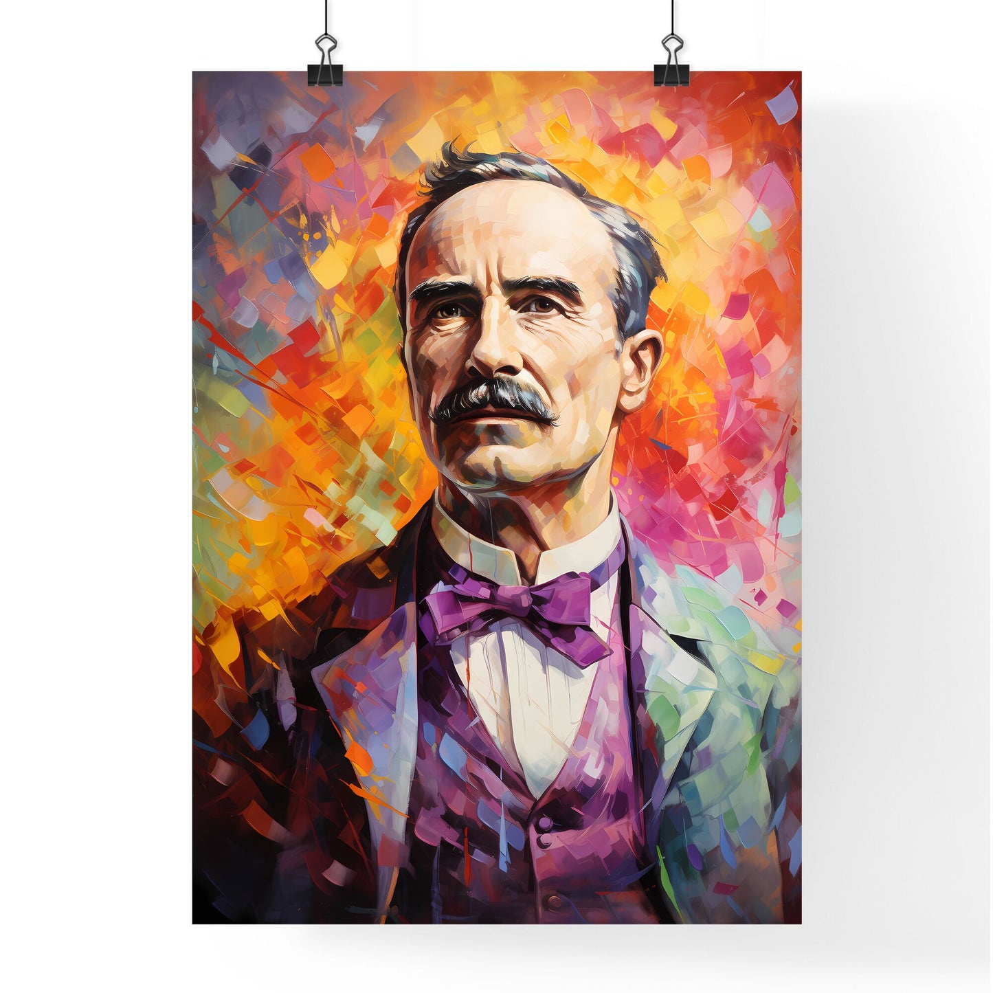 John M Keynes - A Painting Of A Man With A Mustache Default Title