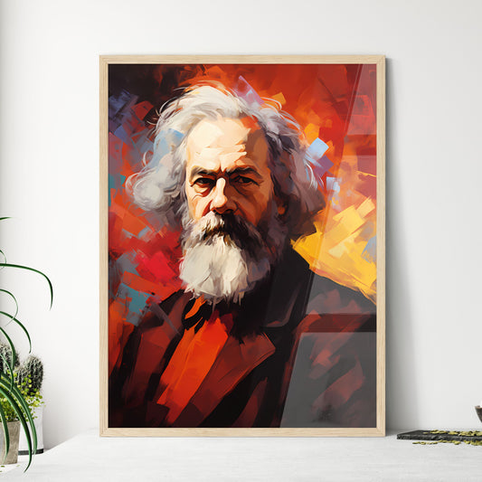 Karl Marx - A Painting Of A Man With A White Beard Default Title