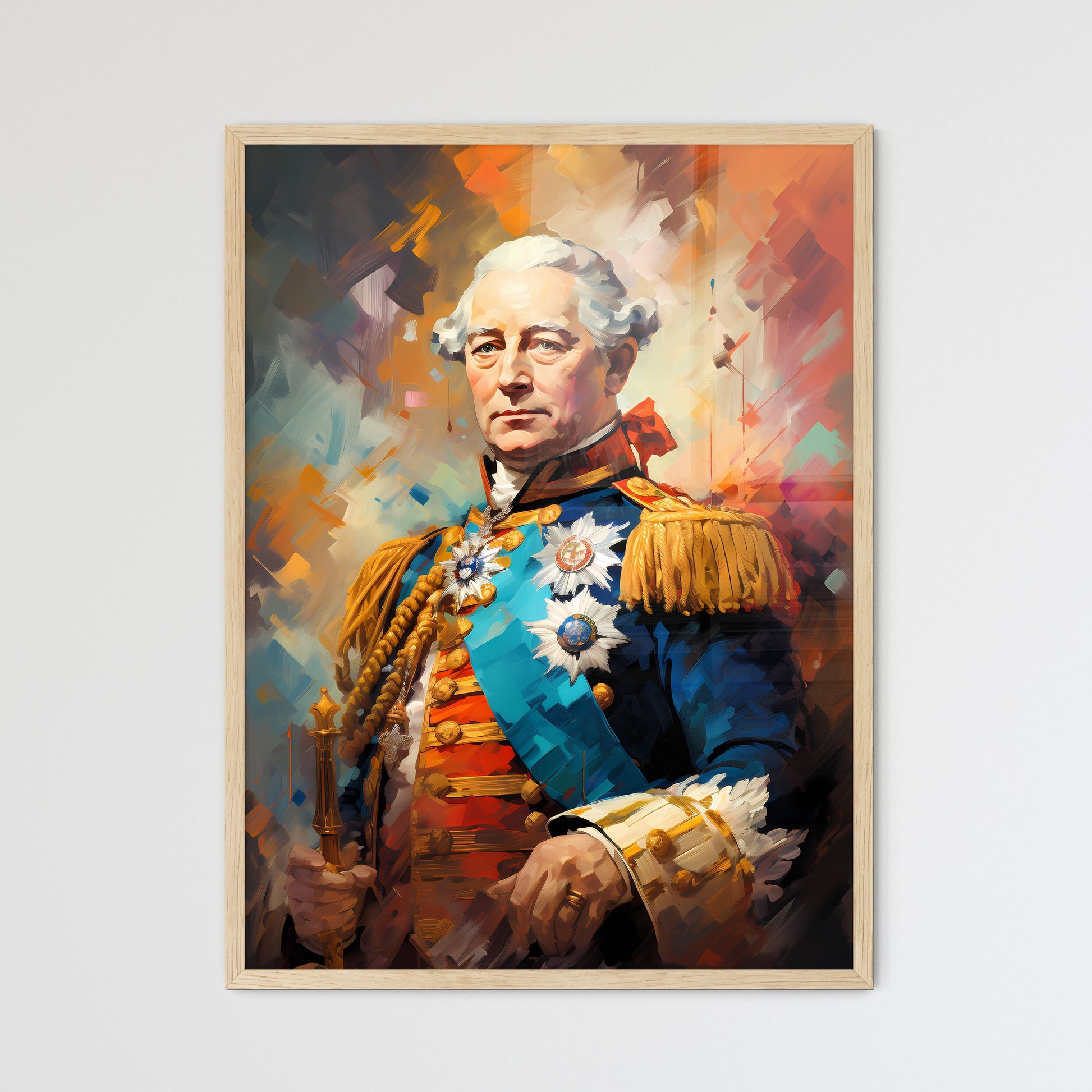 King George Iii - A Painting Of A Man In A Uniform Default Title