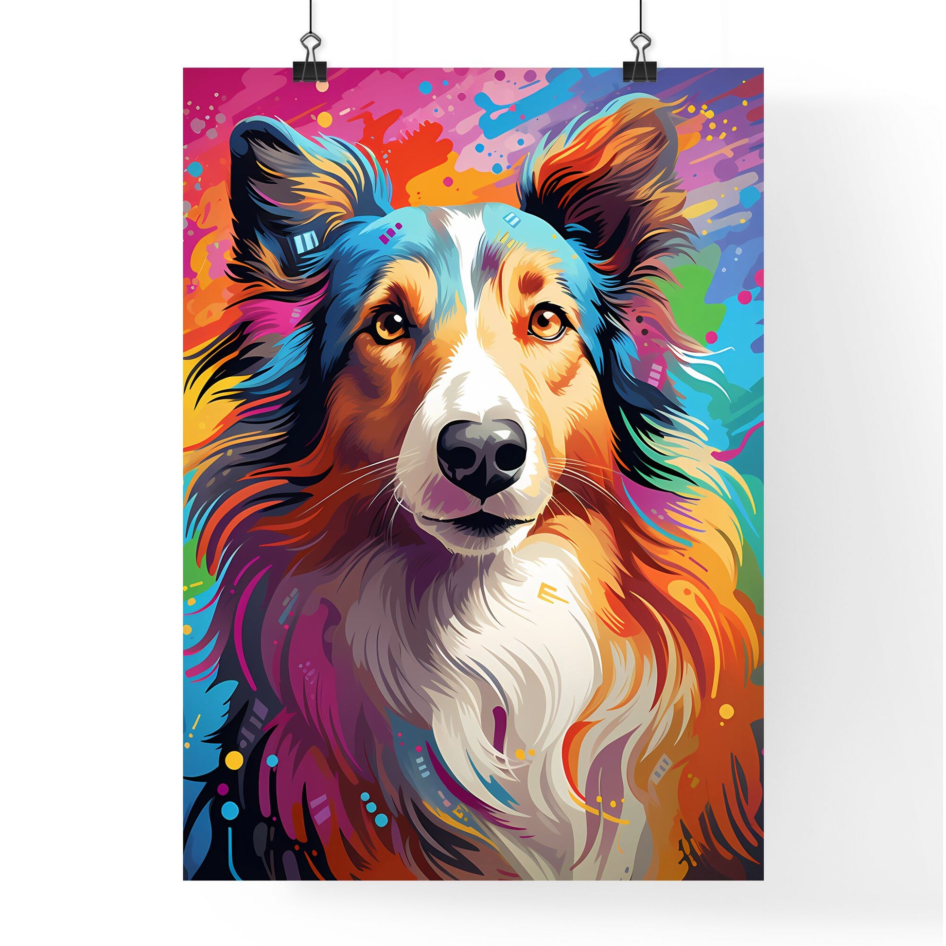 Lassie - A Dog With Colorful Background Default Title