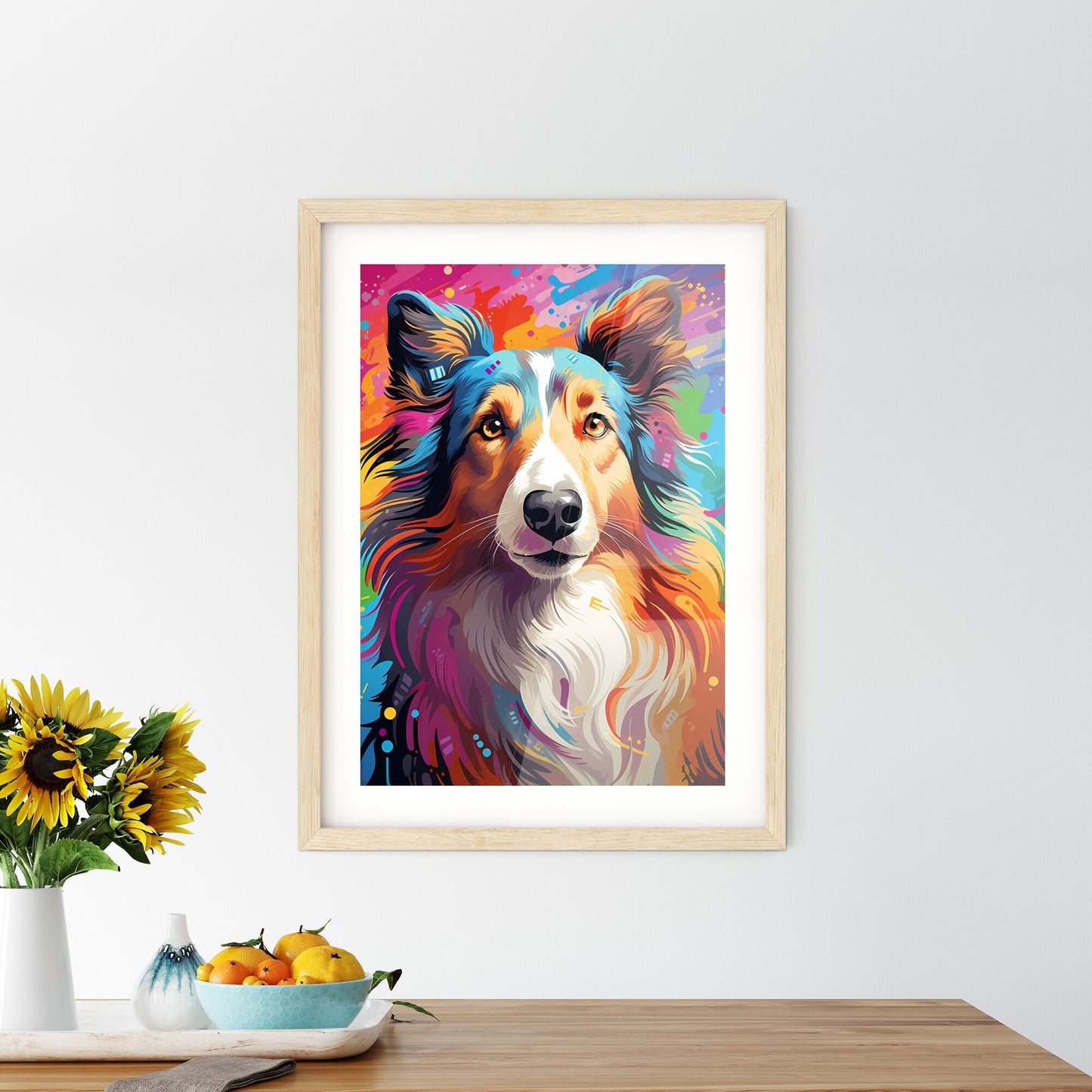 Lassie - A Dog With Colorful Background Default Title