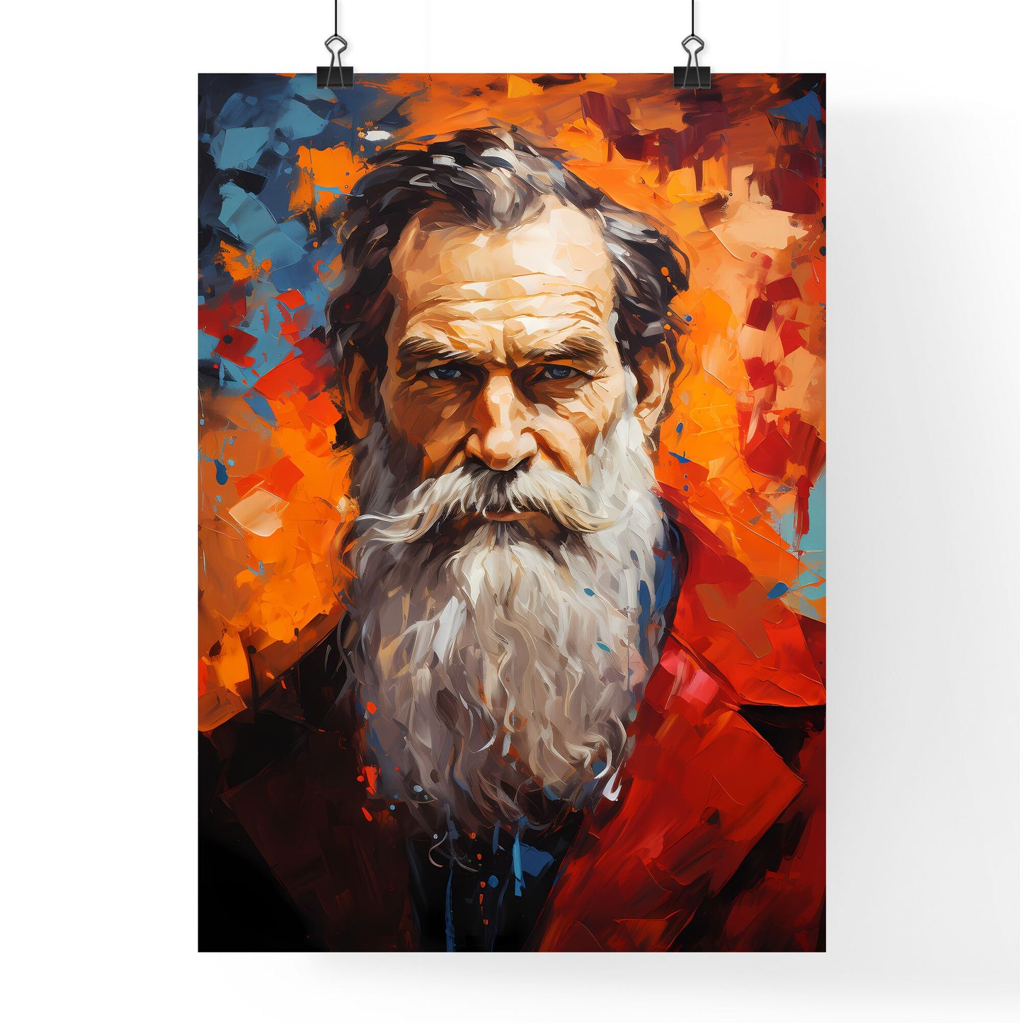 Leo Tolstoy - A Painting Of A Man With A Long White Beard Default Title