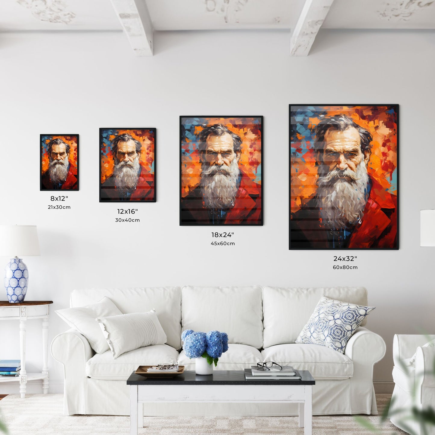 Leo Tolstoy - A Painting Of A Man With A Long White Beard Default Title