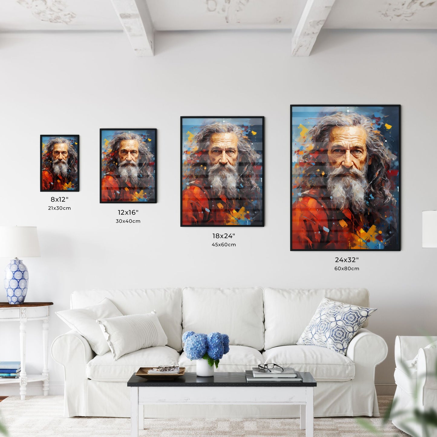 Leonardo Da Vinci - A Painting Of A Man With Long Gray Hair And A Beard Default Title