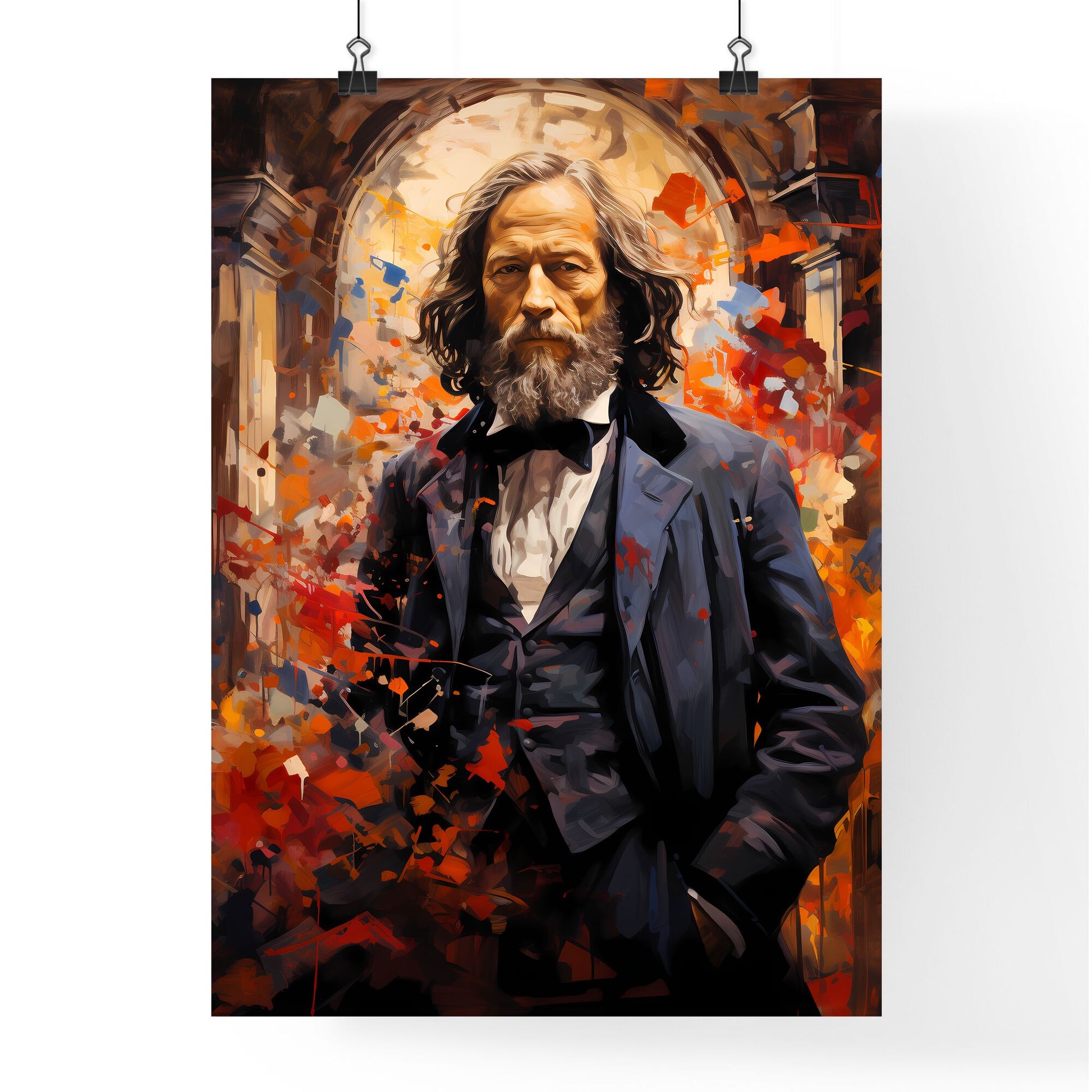 Lord Alfred Tennyson - A Painting Of A Man With A Beard Default Title