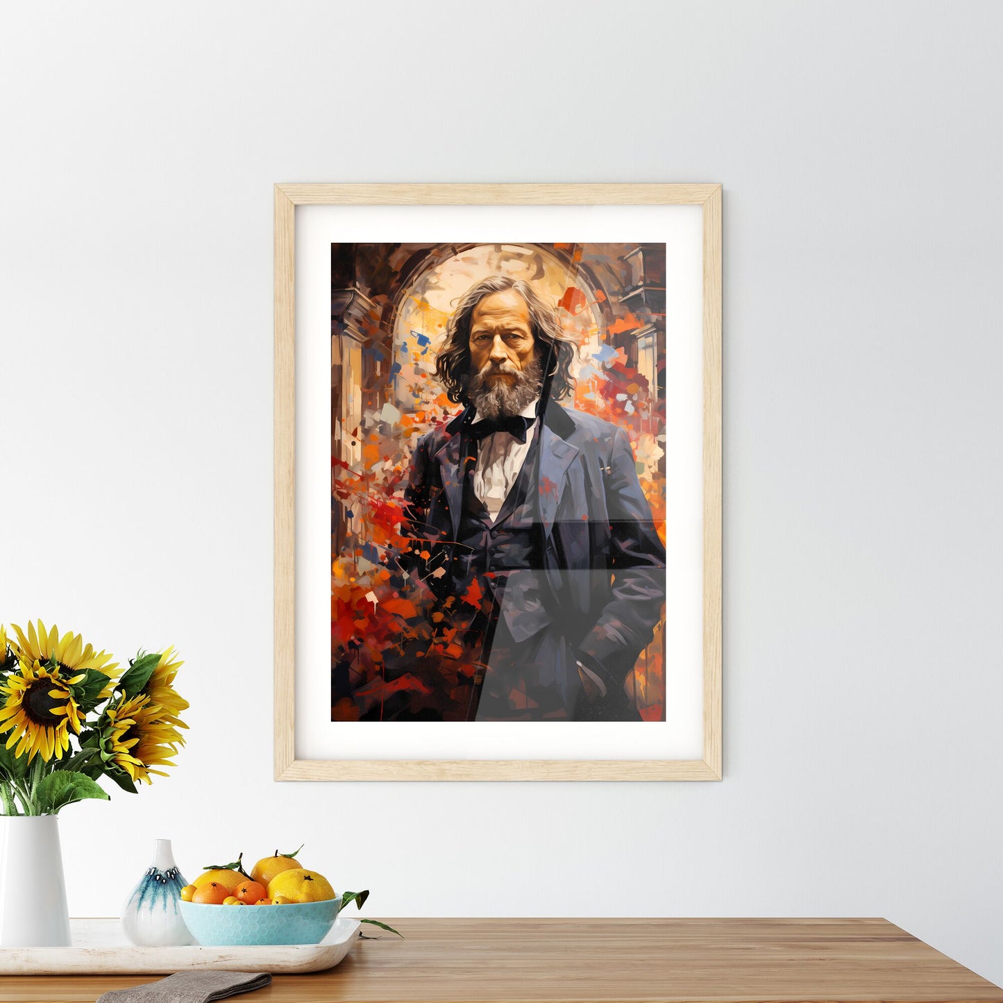 Lord Alfred Tennyson - A Painting Of A Man With A Beard Default Title