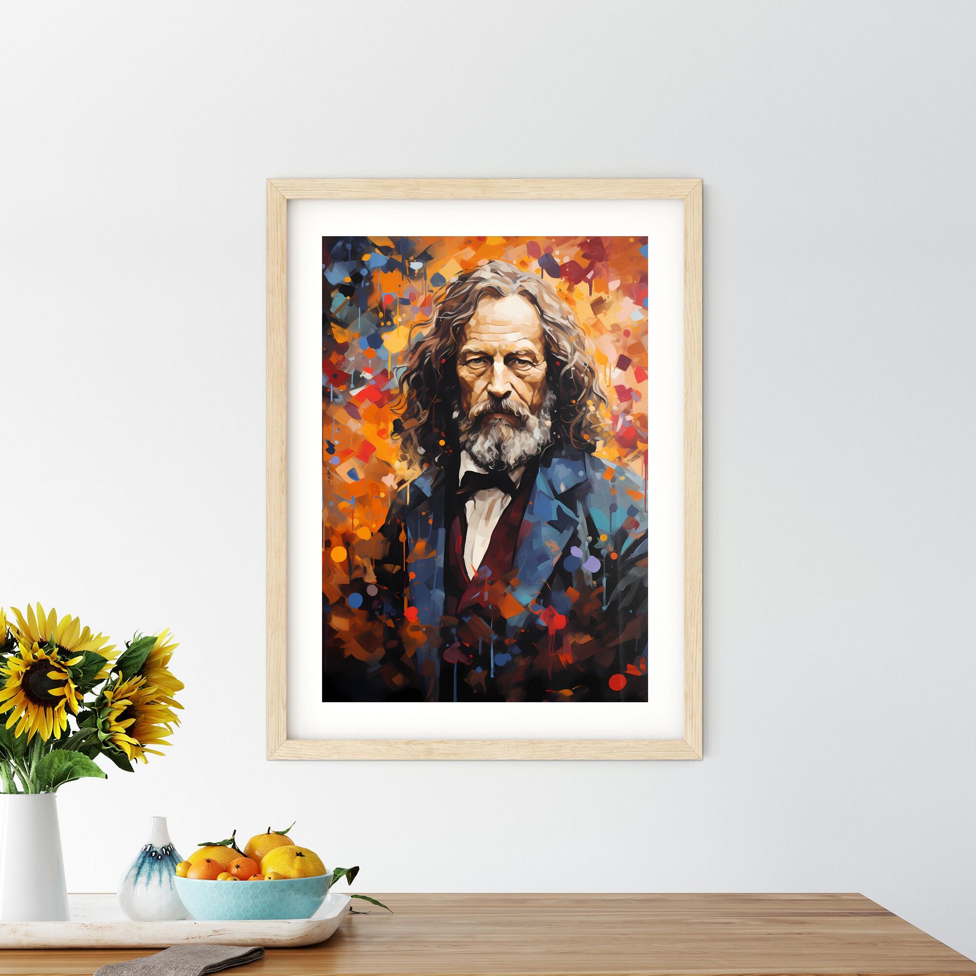 Lord Alfred Tennyson - A Painting Of A Man With Long Hair And A Beard Default Title