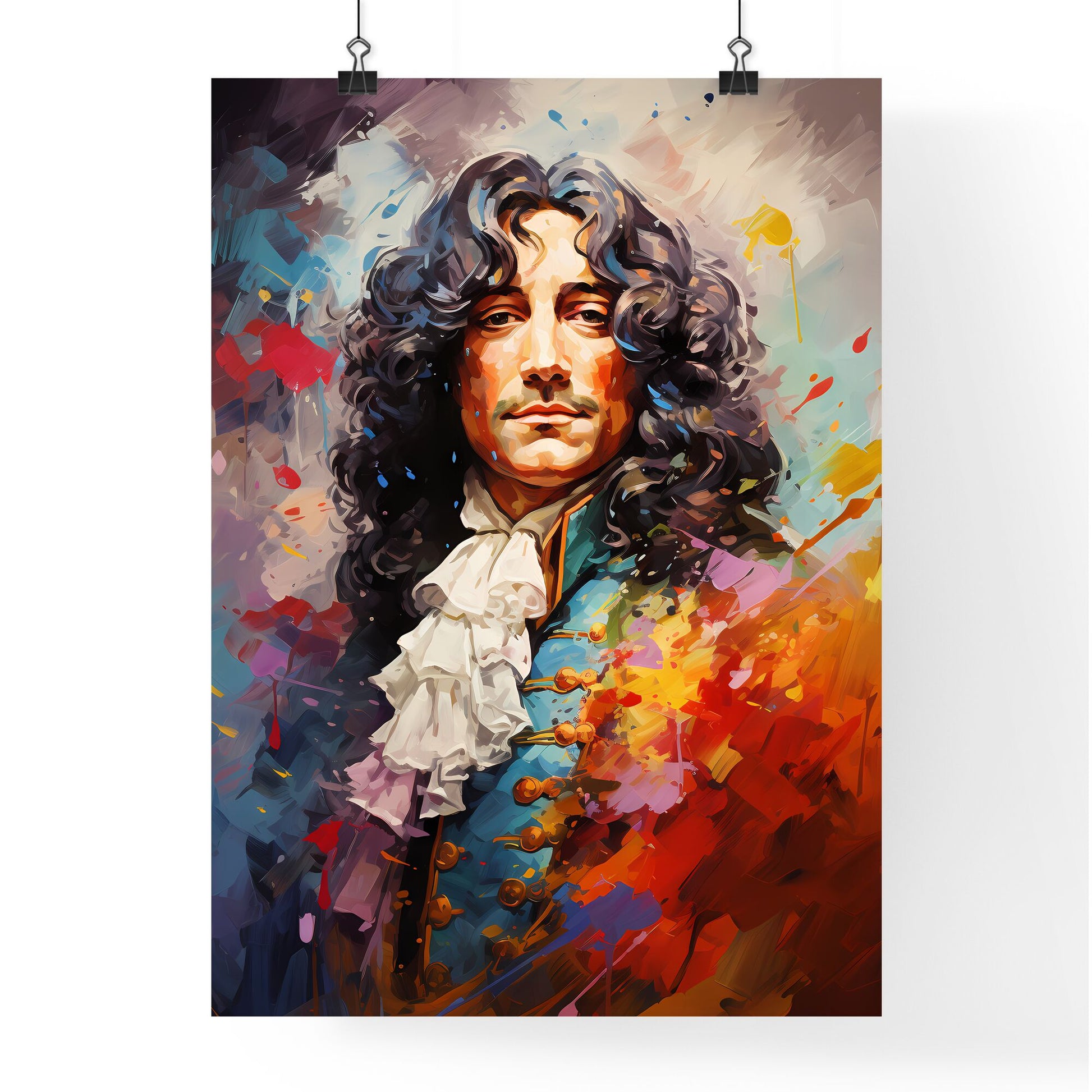 Louis Xiv - A Painting Of A Man With Long Curly Hair Default Title