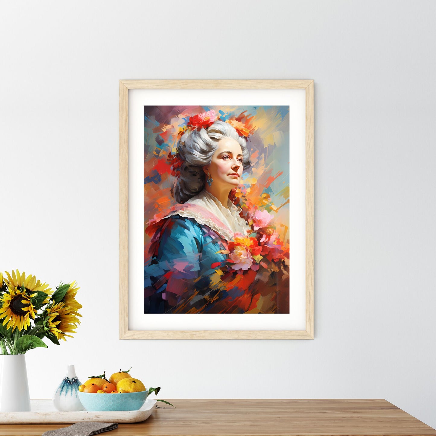 Maria Theresa - A Painting Of A Woman With Flowers Default Title