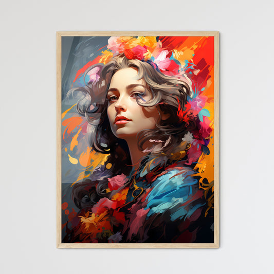 Maria Theresa - A Woman With Long Hair And Colorful Flowers Default Title