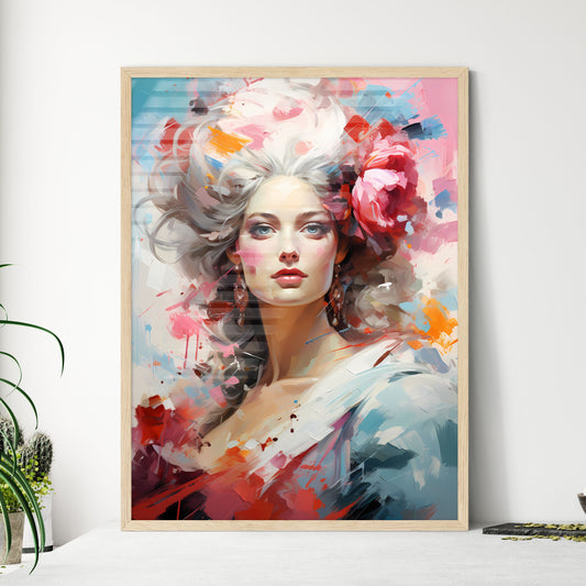 Marie Antoinette - A Painting Of A Woman With Flowers In Her Hair Default Title