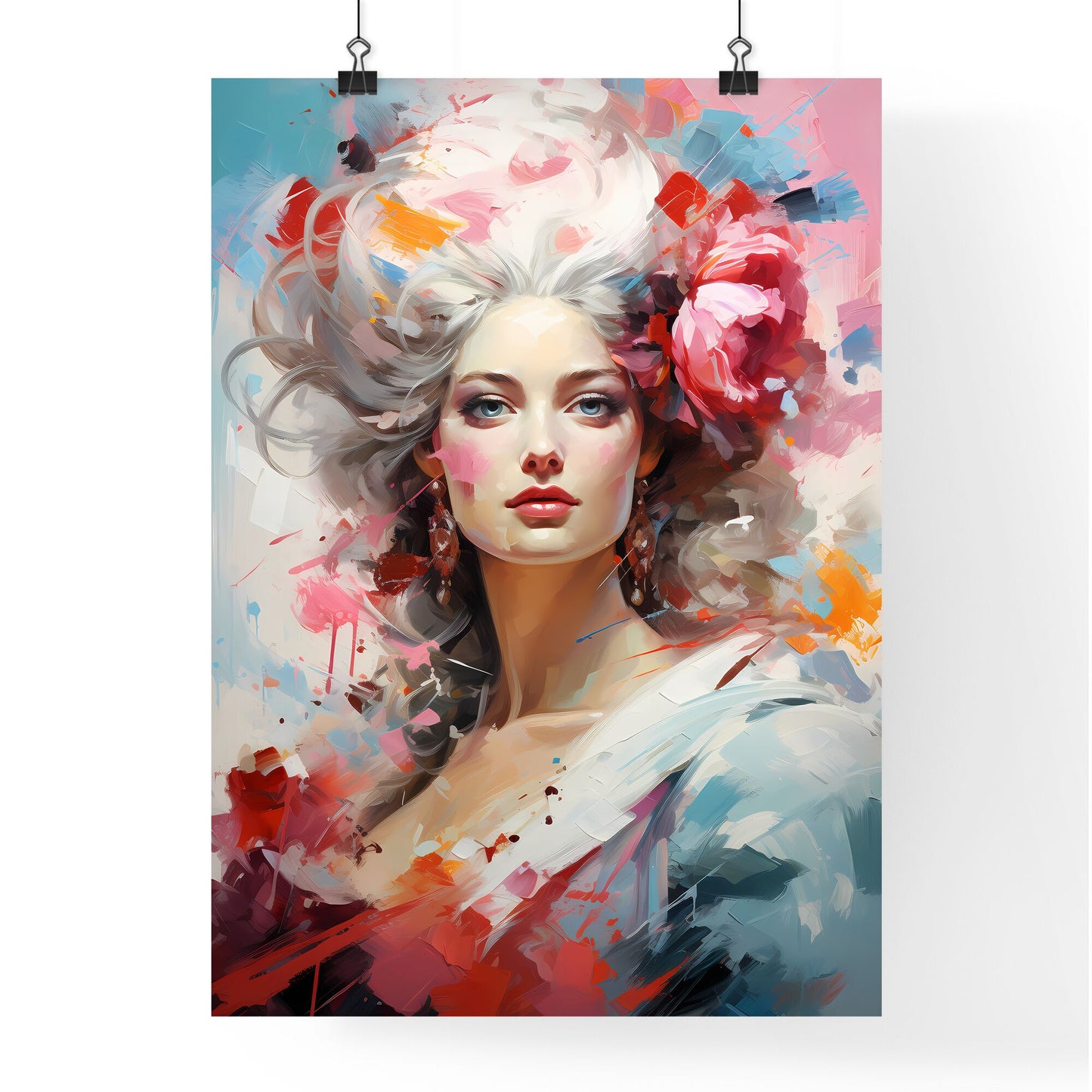 Marie Antoinette - A Painting Of A Woman With Flowers In Her Hair Default Title