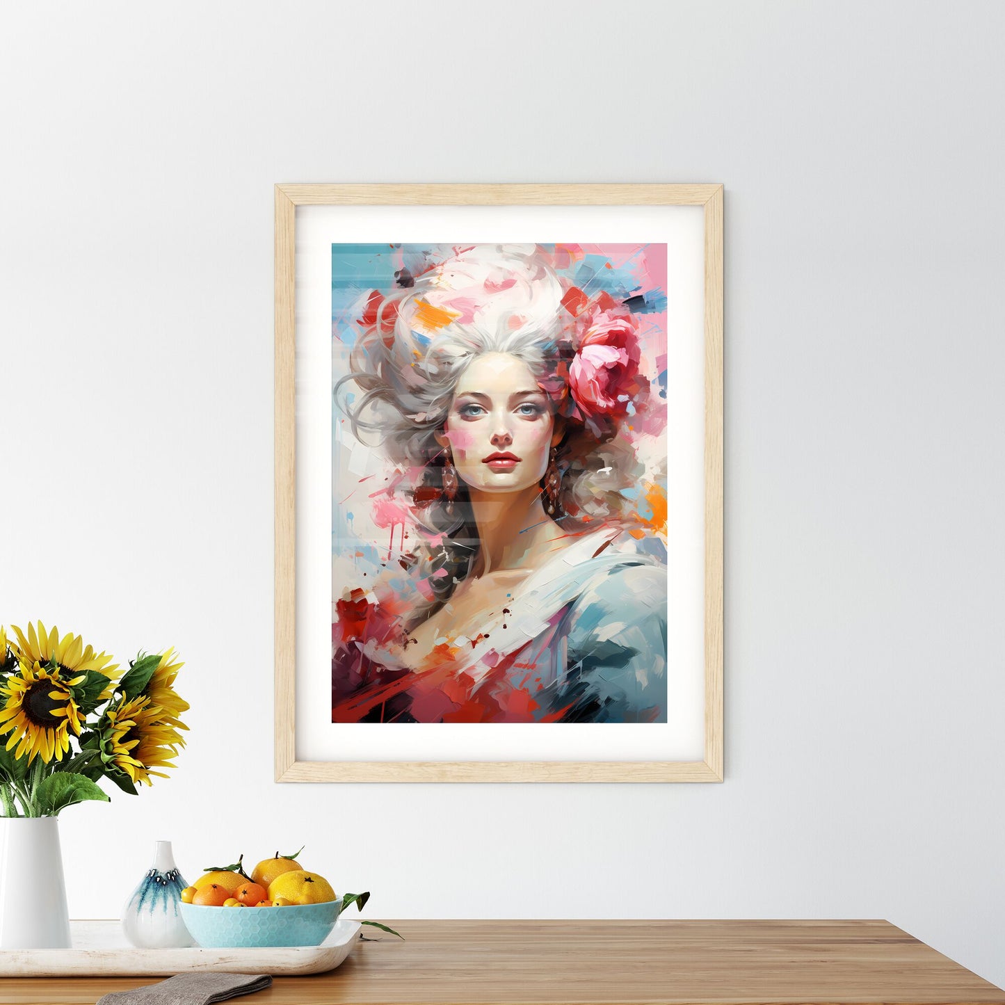 Marie Antoinette - A Painting Of A Woman With Flowers In Her Hair Default Title