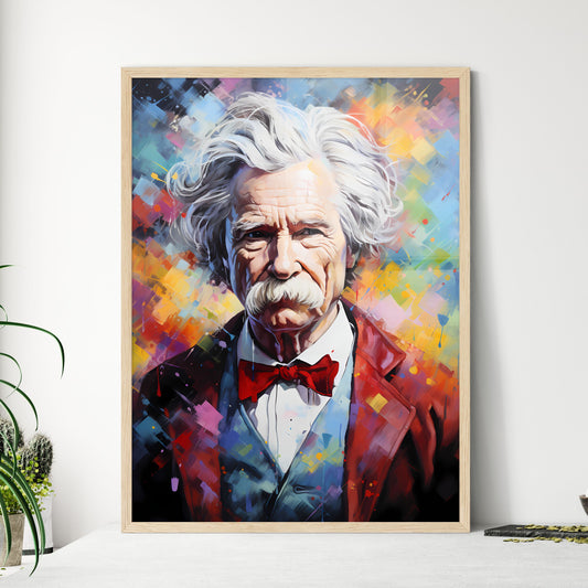 Mark Twain - A Painting Of A Man With A Mustache And A Bow Tie Default Title