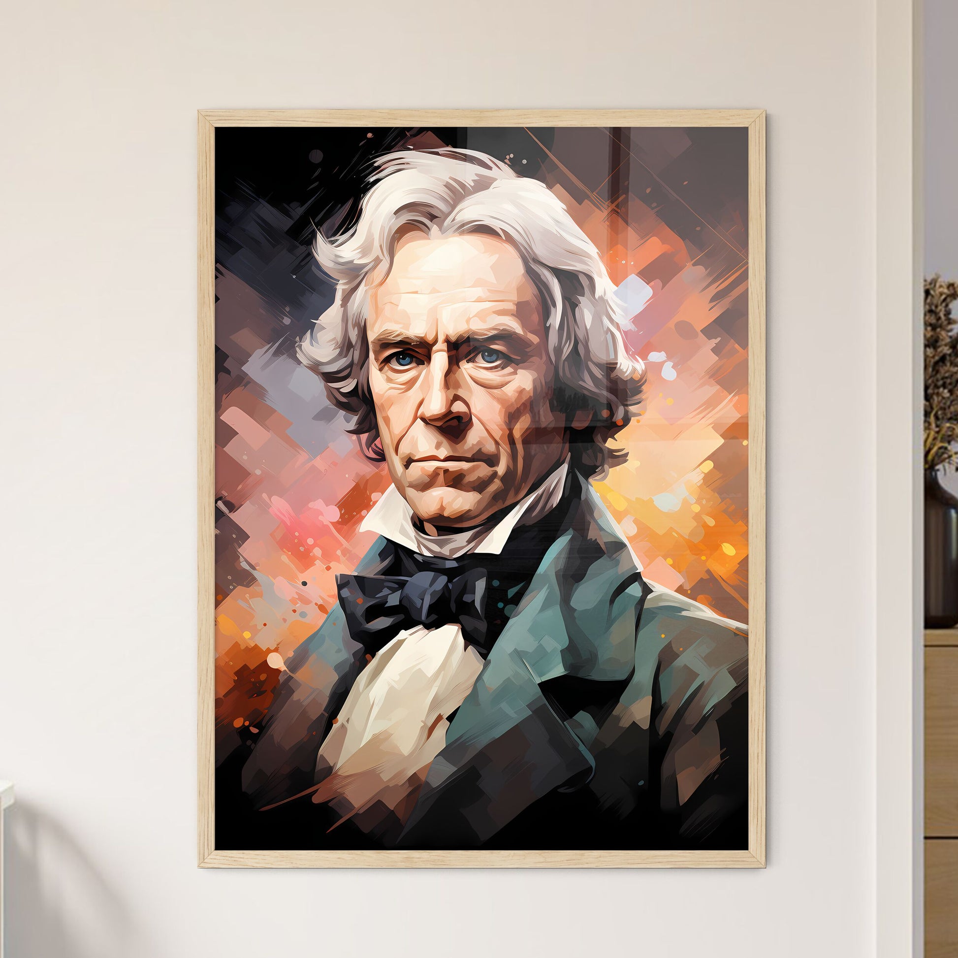 Michael Faraday - A Painting Of A Man With A Bow Tie Default Title