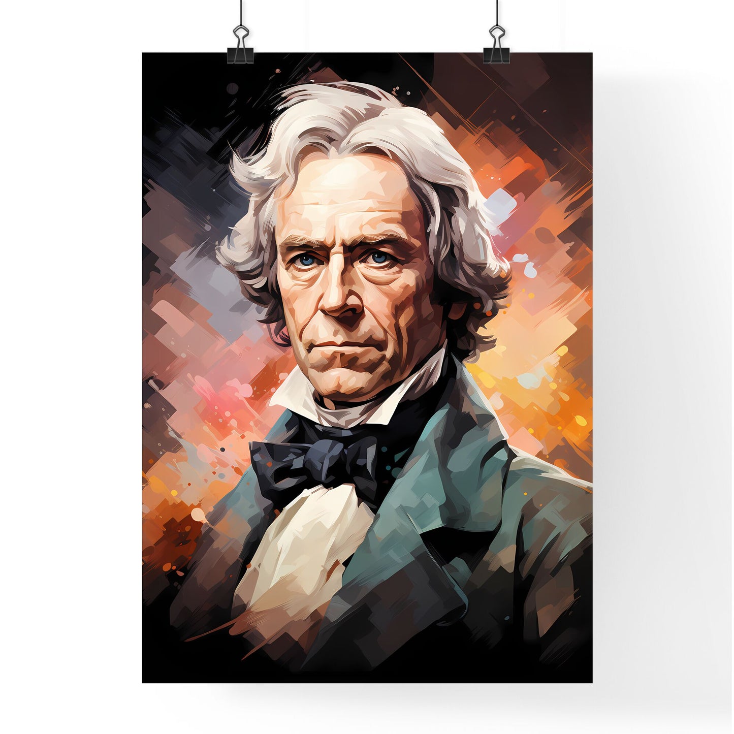 Michael Faraday - A Painting Of A Man With A Bow Tie Default Title