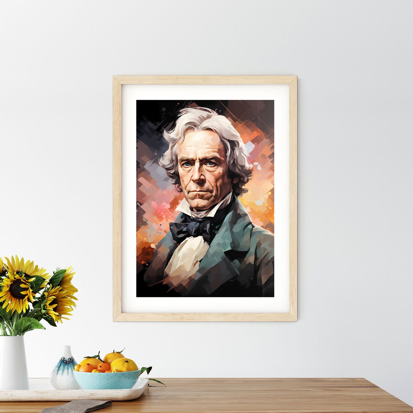 Michael Faraday - A Painting Of A Man With A Bow Tie Default Title