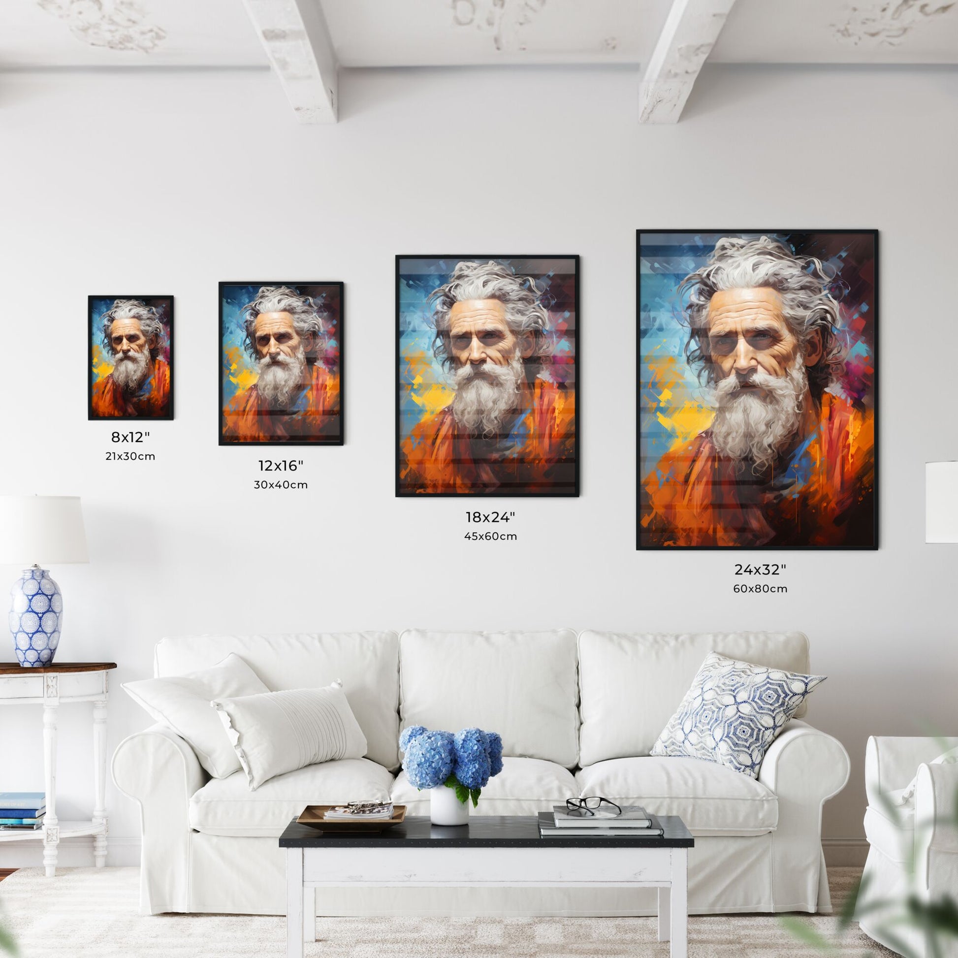 Moses - A Painting Of A Man With A White Beard Default Title