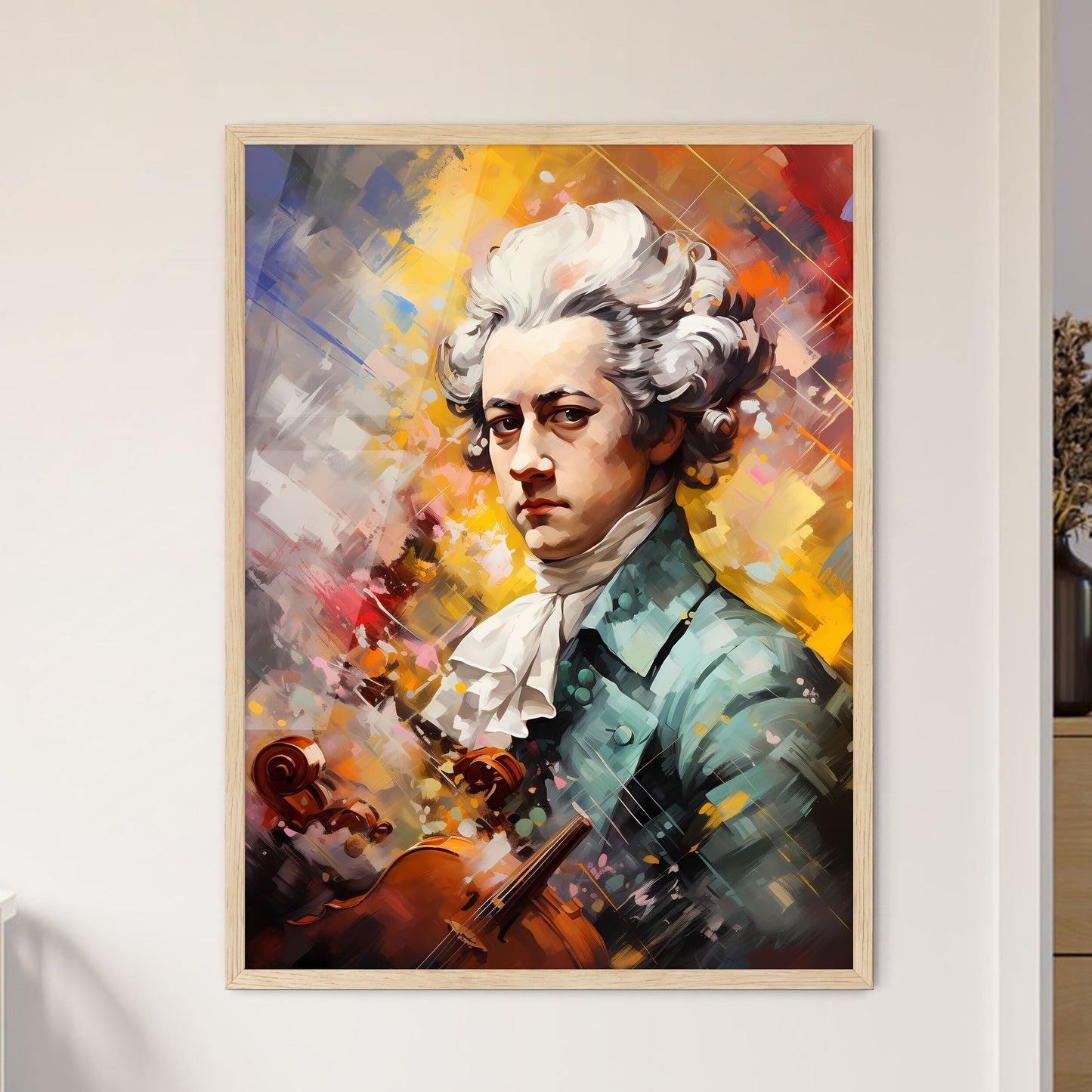 Mozart - A Painting Of A Man With A Violin Default Title