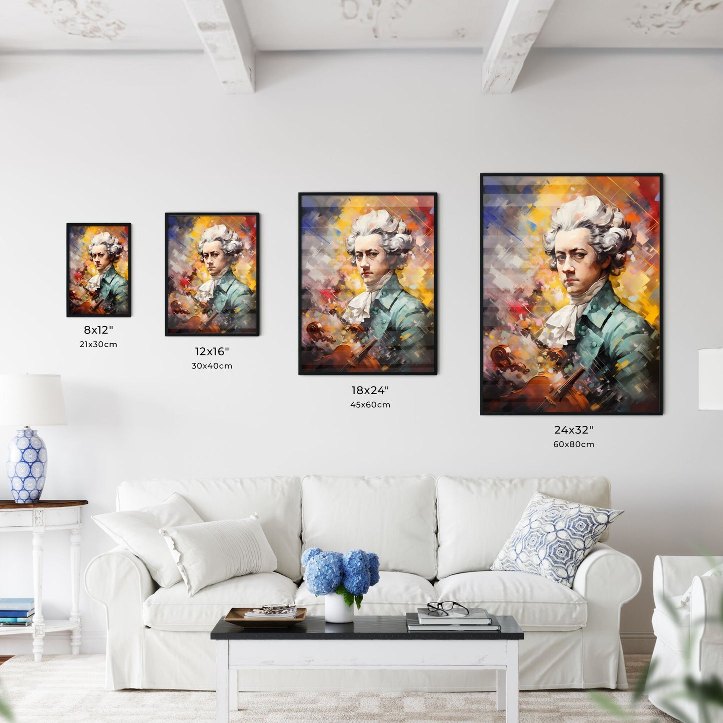 Mozart - A Painting Of A Man With A Violin Default Title