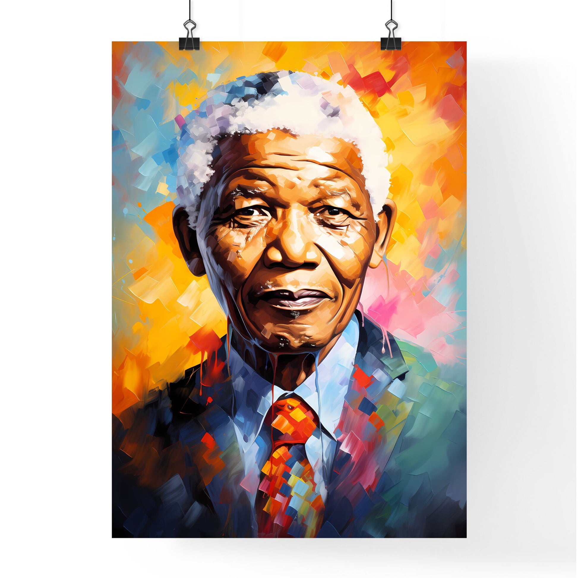 Nelson Mandela - A Painting Of A Man Default Title