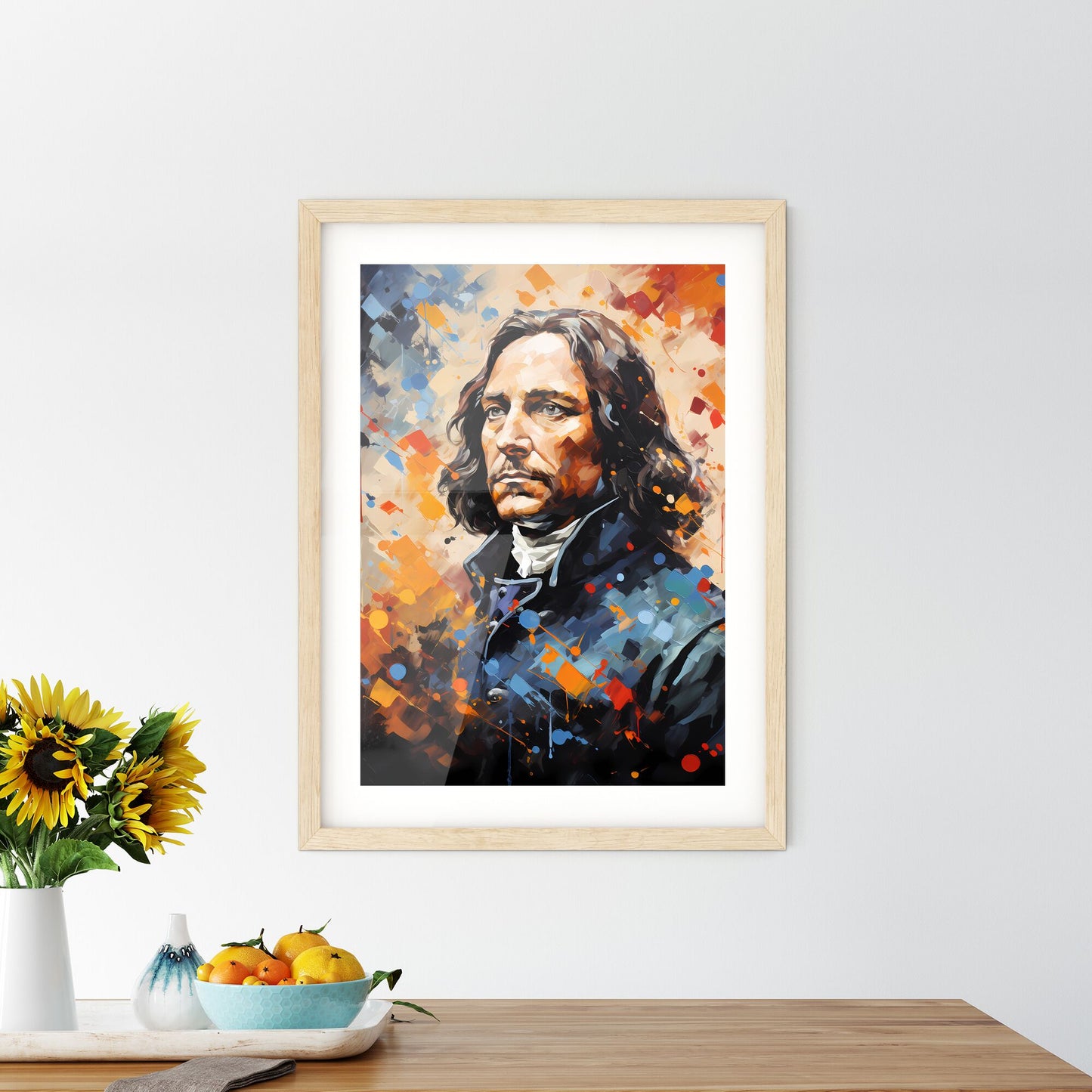 Oliver Cromwell - A Painting Of A Man With Long Hair Default Title