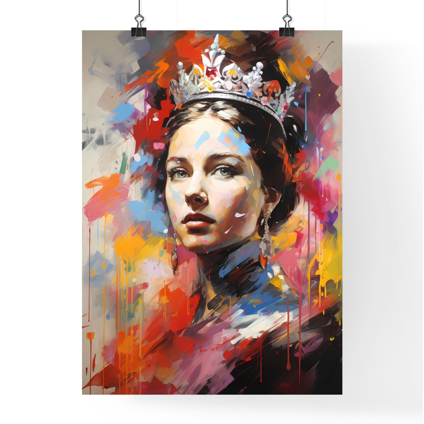 Queen Victoria - A Painting Of A Woman With A Crown Default Title