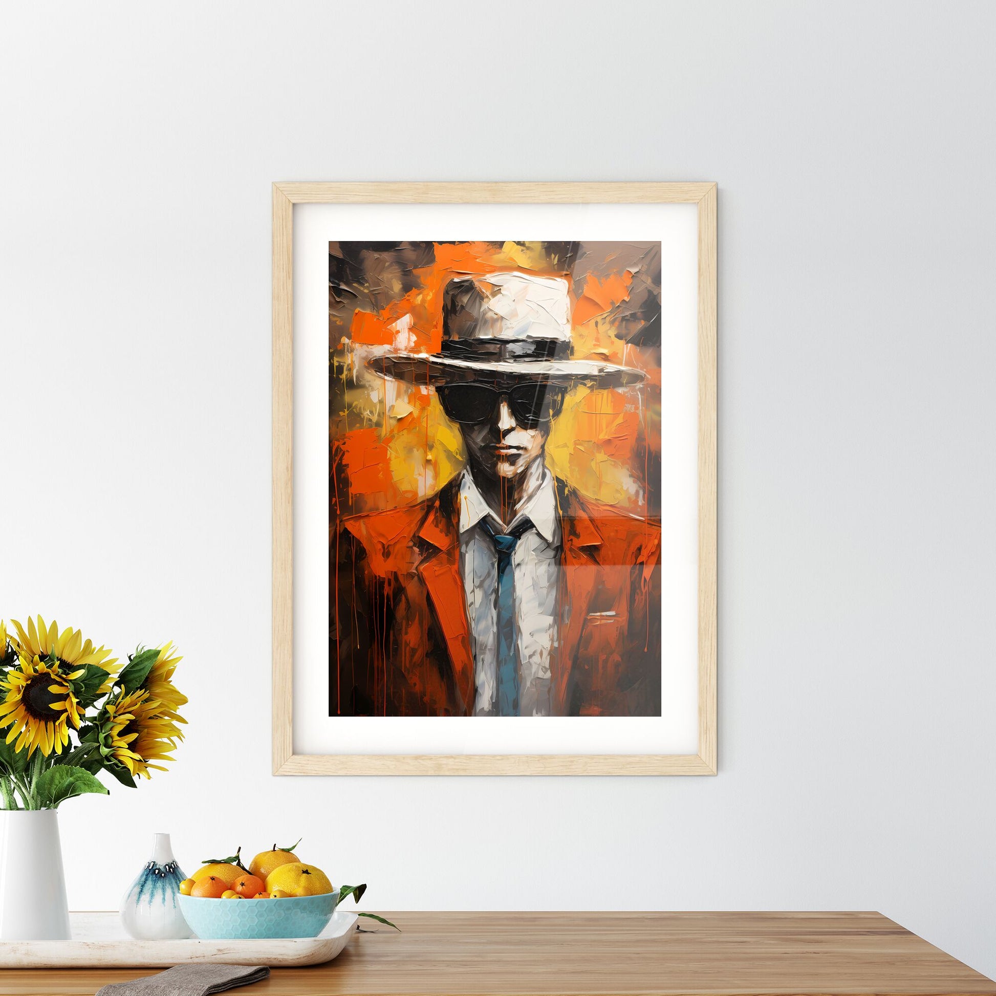 The Invisible Man - A Painting Of A Man Wearing A Hat And Sunglasses Default Title