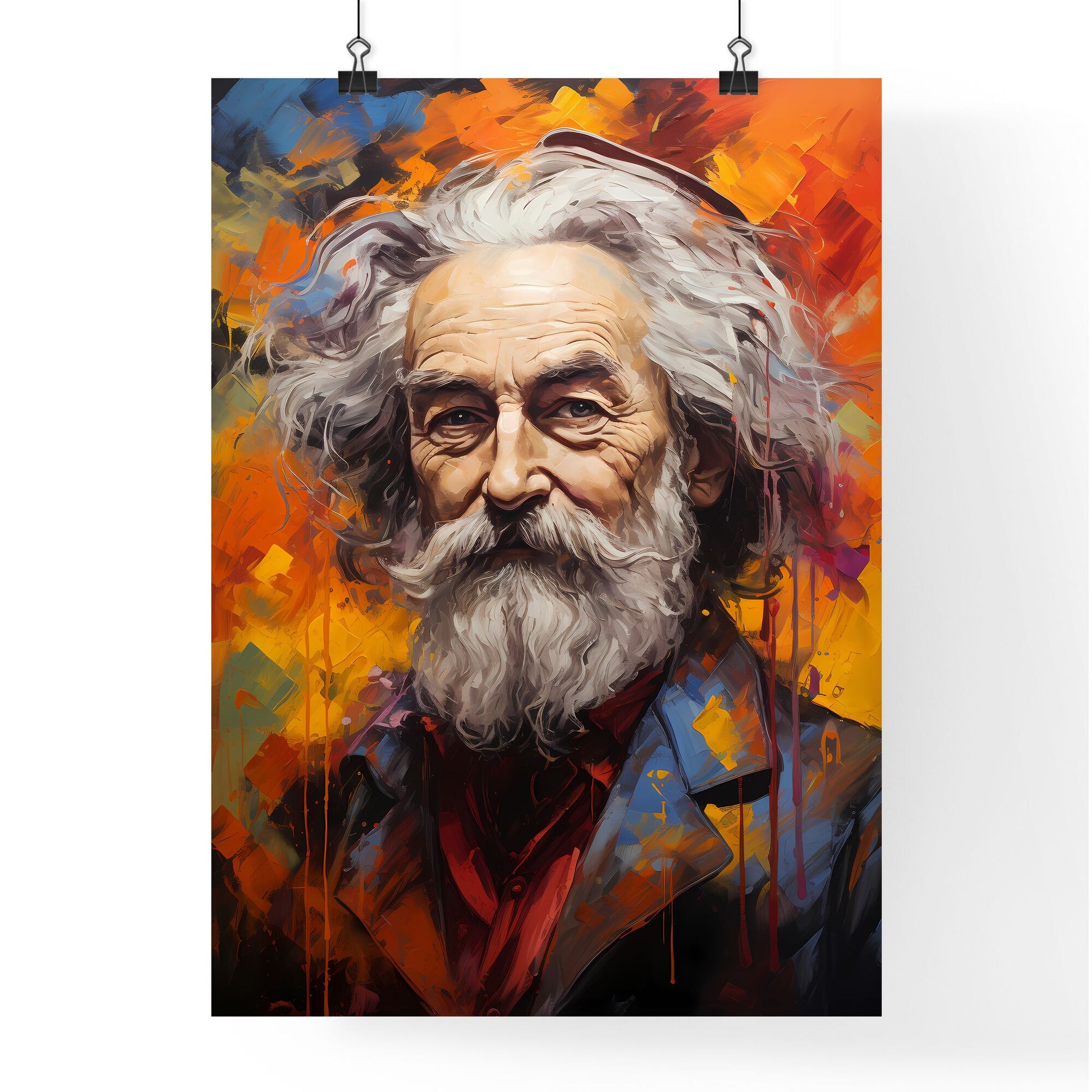 Walt Whitman - A Painting Of A Man With A Long White Beard Default Title