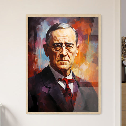 Woodrow Wilson - A Painting Of A Man In A Suit And Tie Default Title