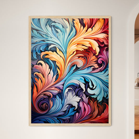 Abstract Seamless Pattern Decorative Floral  - Framed Art Print