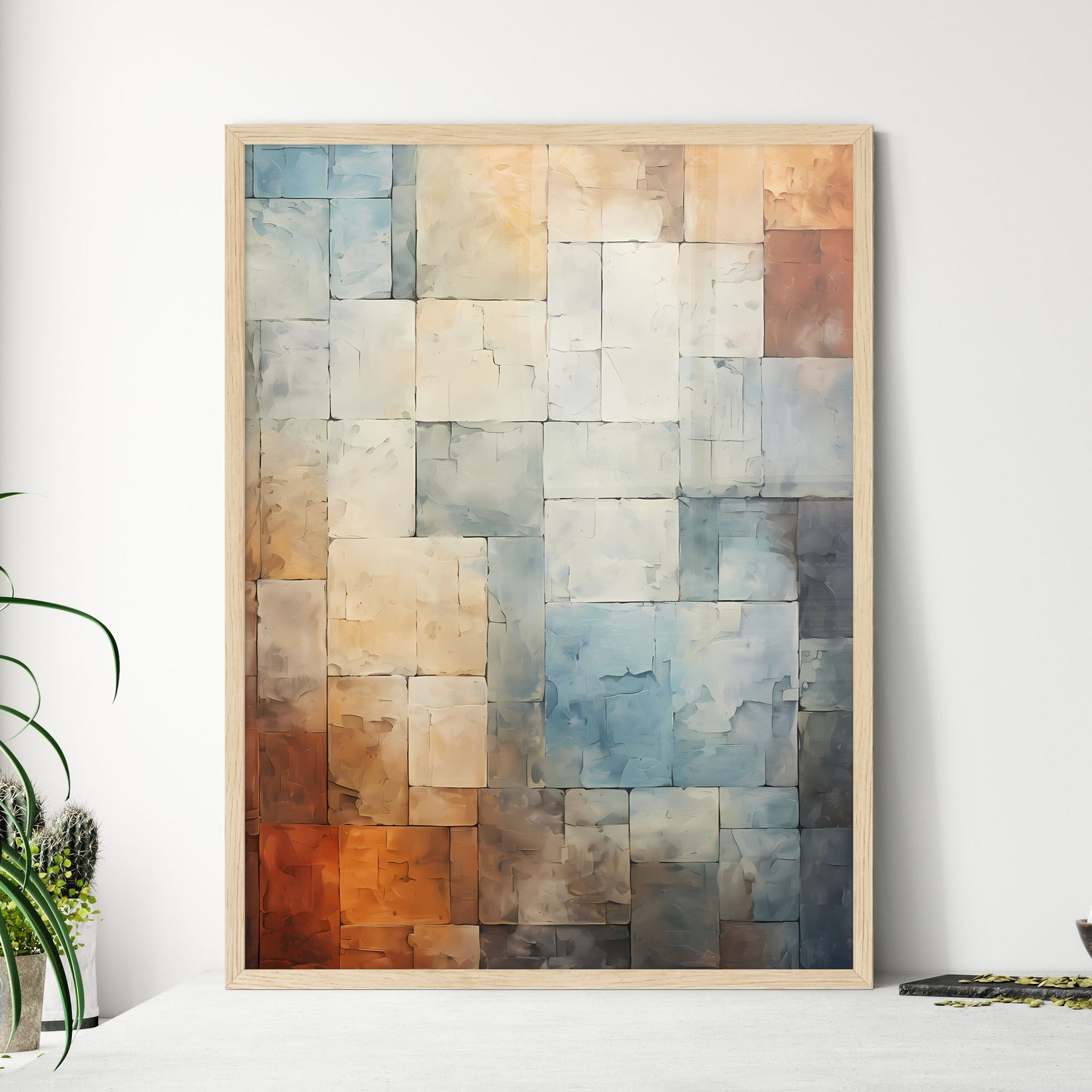 Aged Masonry Texture Wall Grunge Old Archite - Framed Art Print