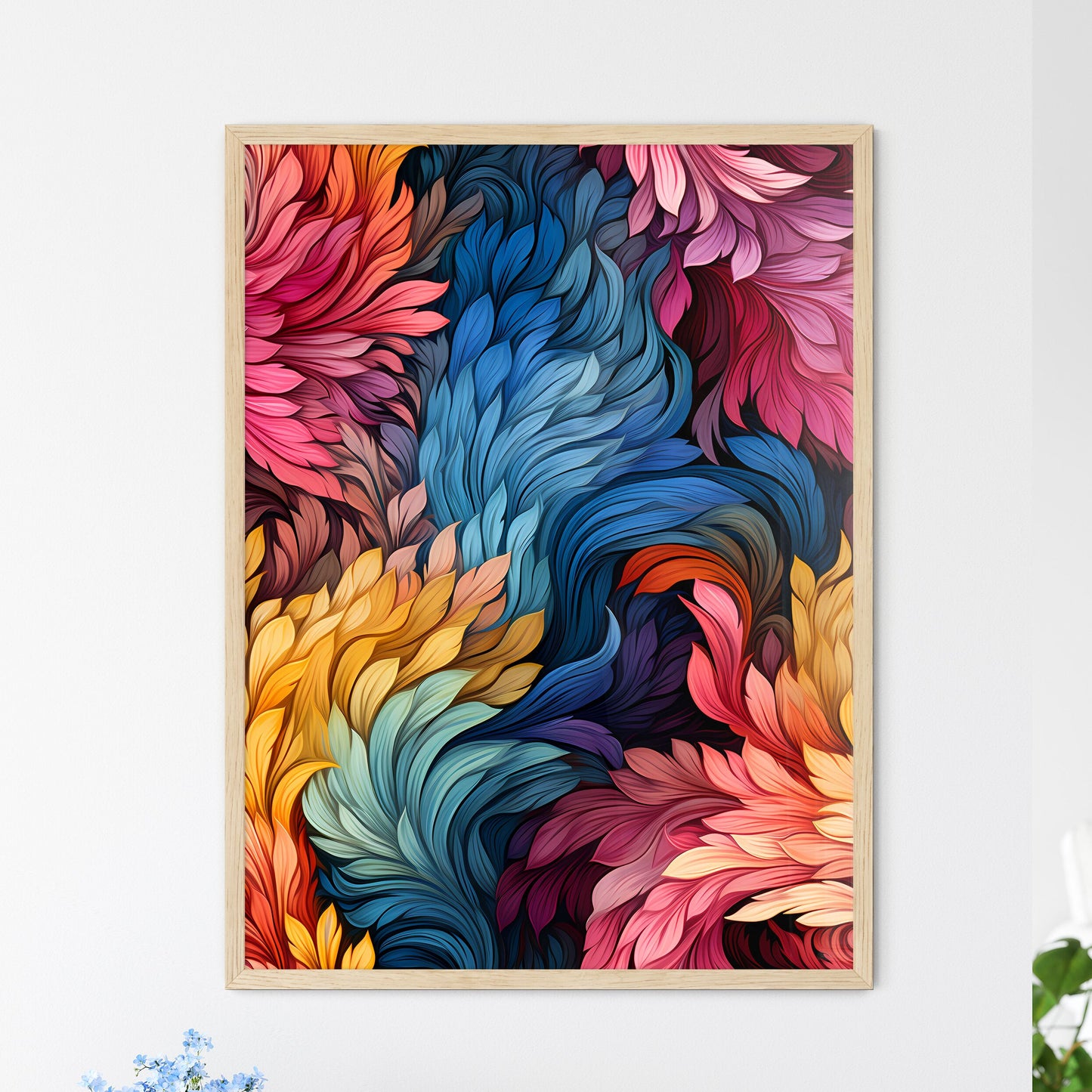 Art Deco Style Seamless Pattern - Colorful F - Framed Art Print