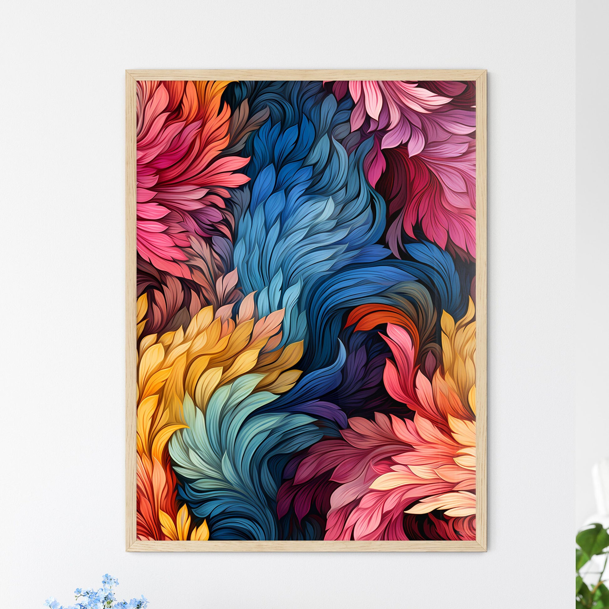 Art Deco Style Seamless Pattern - Colorful F - Framed Art Print