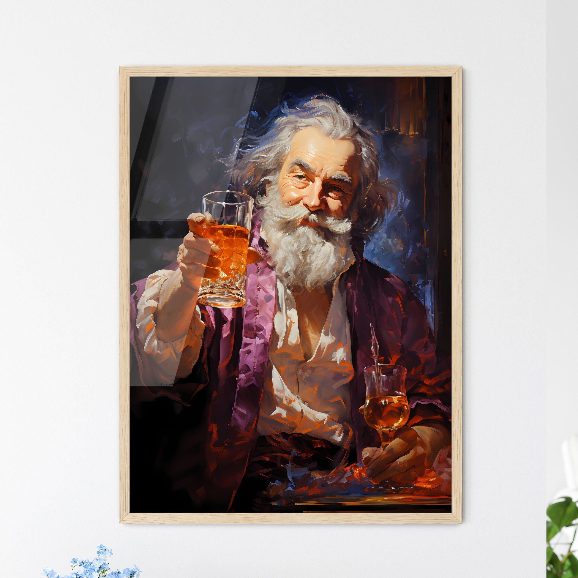 Bushwacker Cocktail - A Man Holdin - Framed Art Print