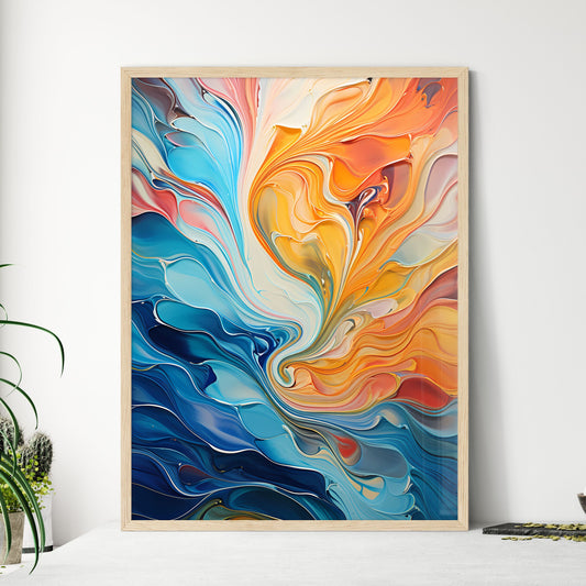 Close-Up Of Wave Metal Plate - A Colorful S - Framed Art Print
