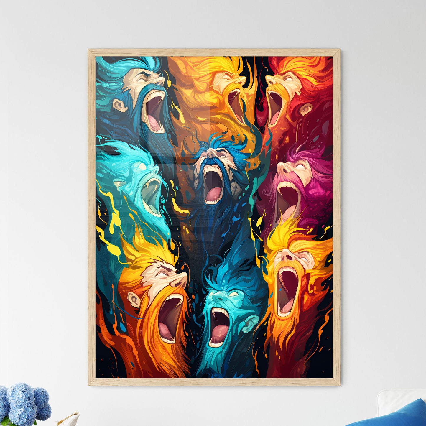 Collection Of Multicolored Comic Sound Effects  Wall Art