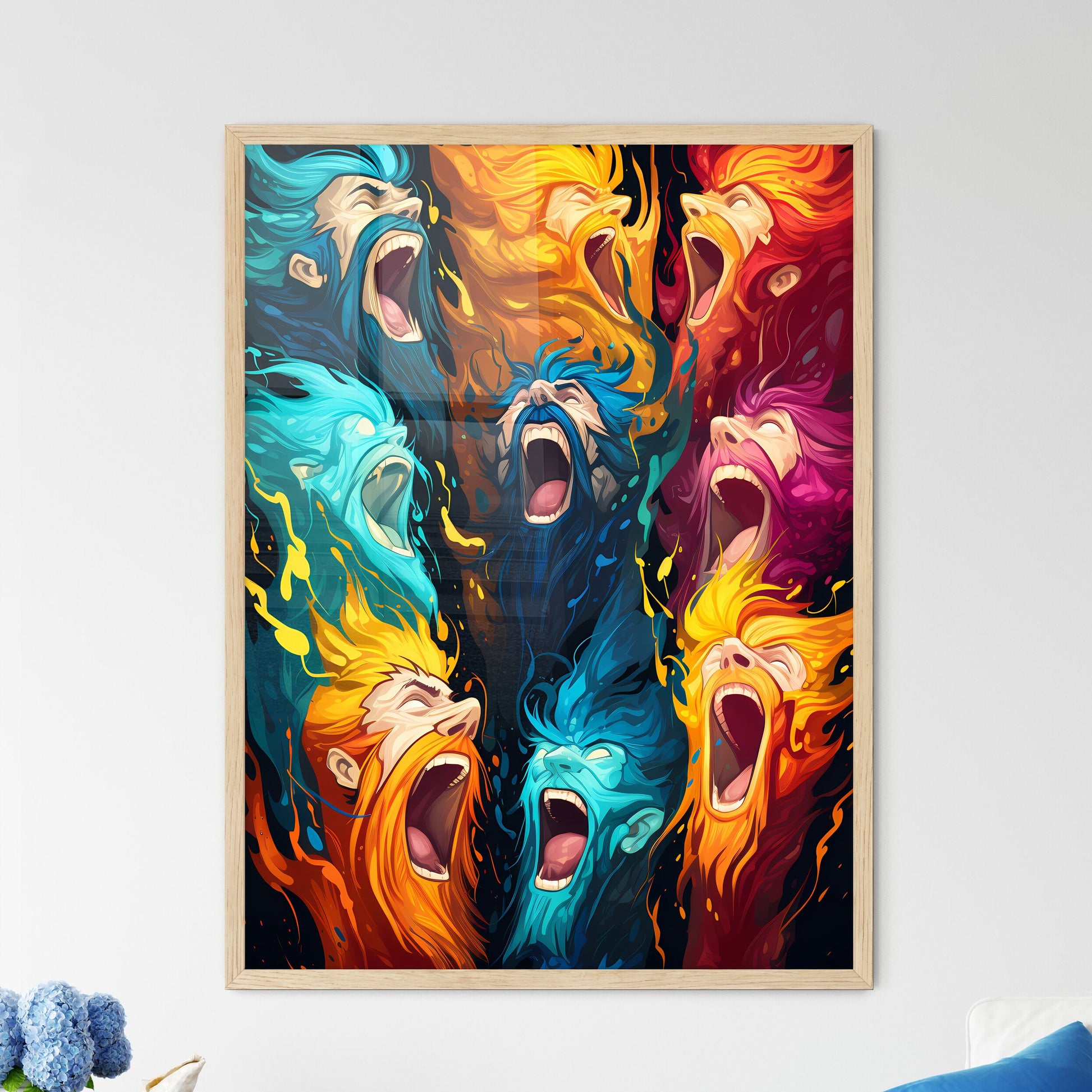 Collection Of Multicolored Comic Sound Effects  Wall Art