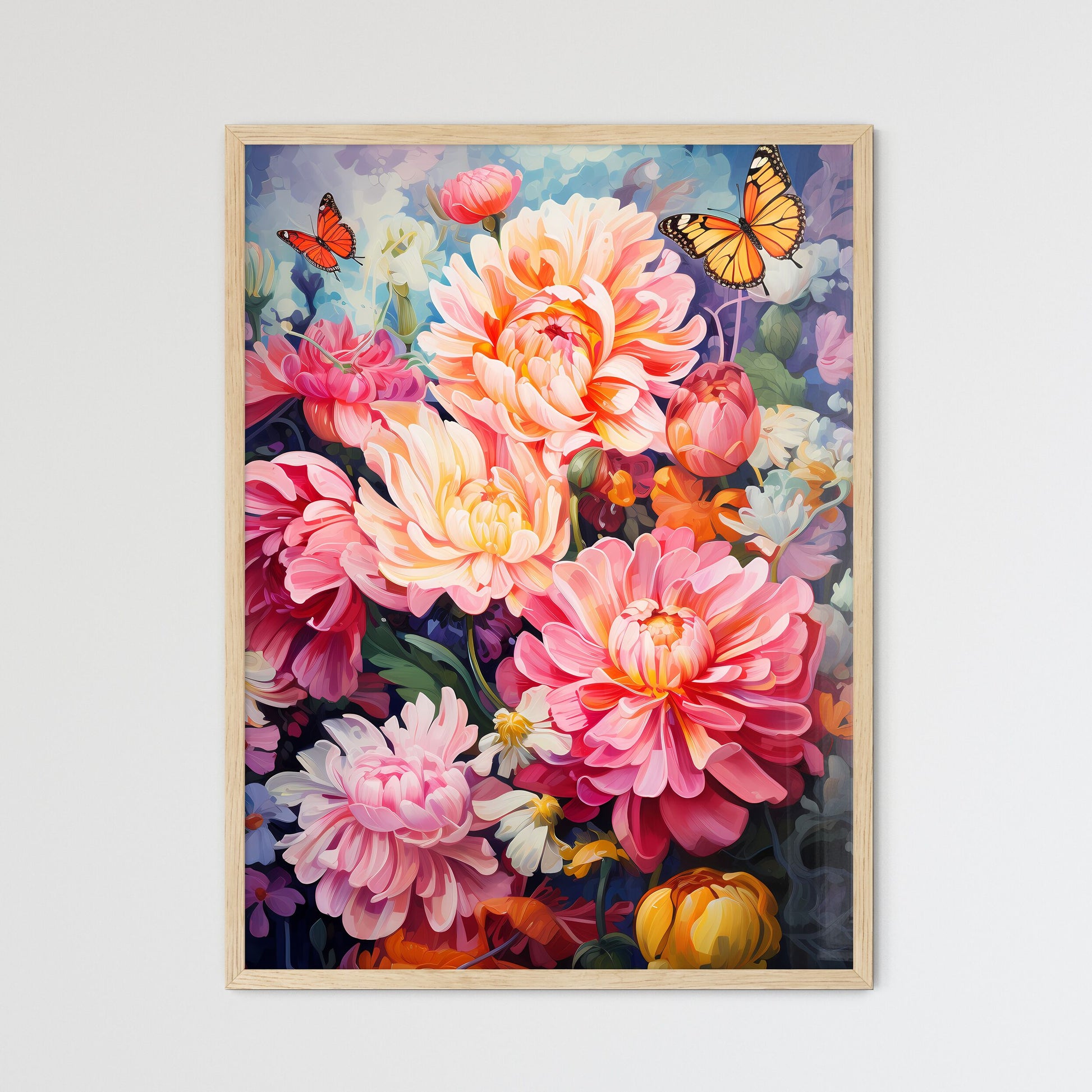 Colourful Coral Reef Deep Underwater - A Pai - Framed Art Print