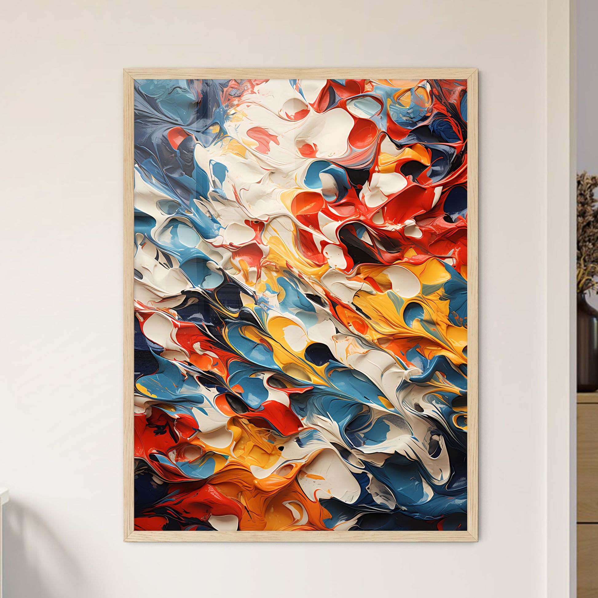 Comic Book Background - A Close Up O - Framed Art Print