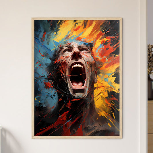 Comic Book Expressions - A Man With H - Framed Art Print