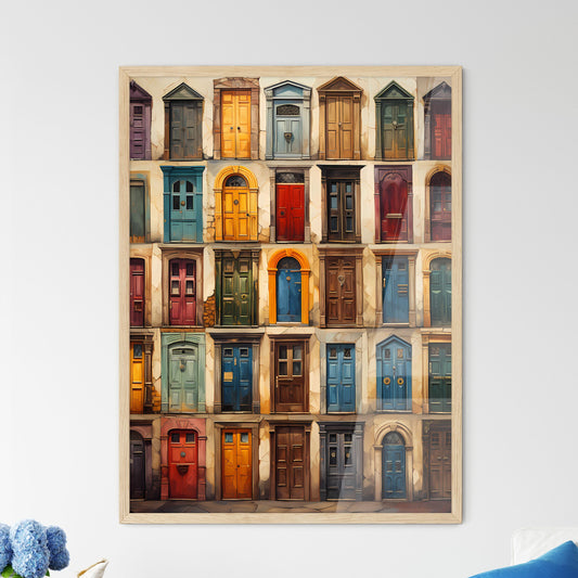 Compilation Of Old Doors - A Collage Of Many Doors Framed Art