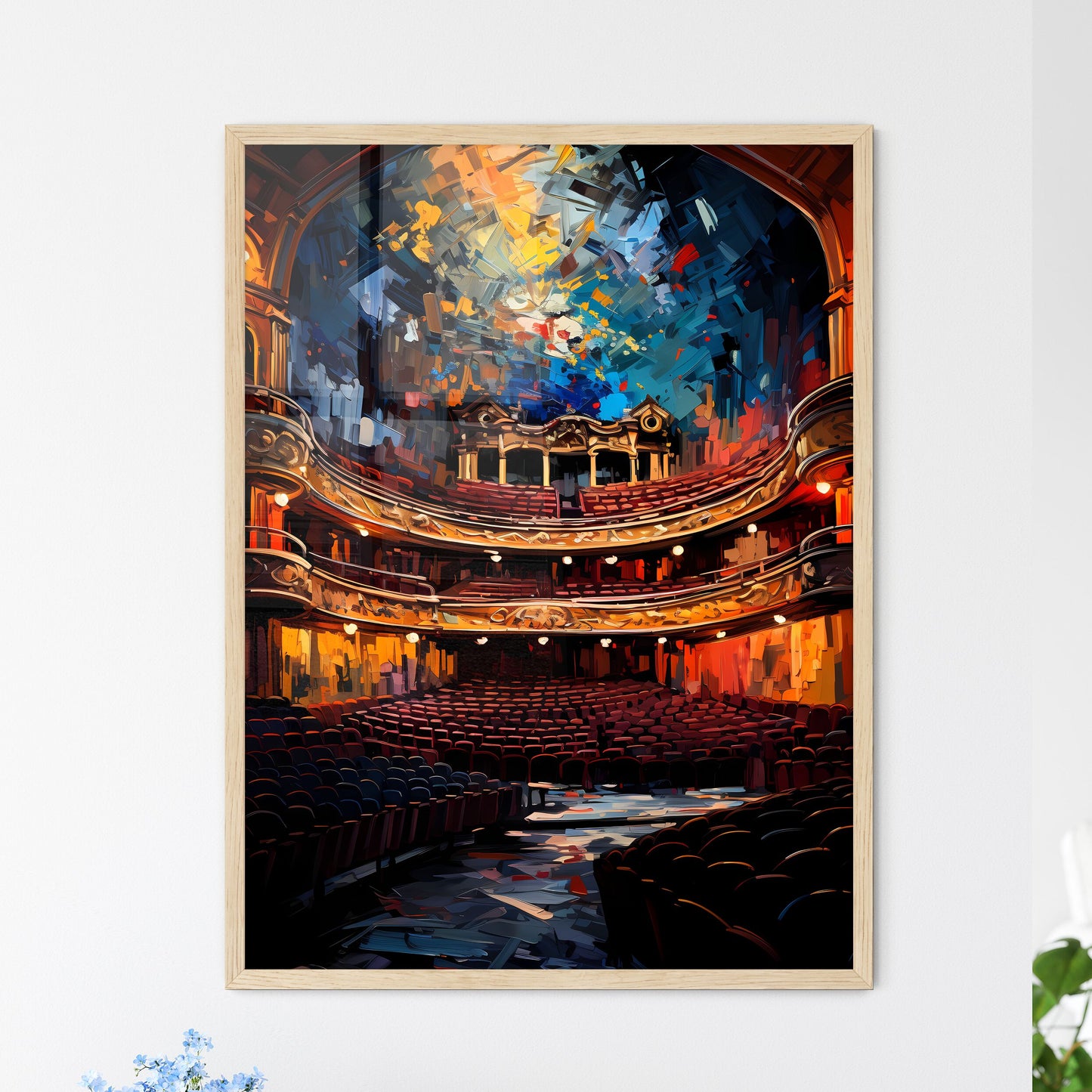 Cool Retro Style Theater Design From The 195 - Framed Art Print