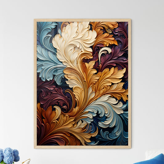 Decorative Floral Swirls Vintage Gold - A Co - Framed Art Print