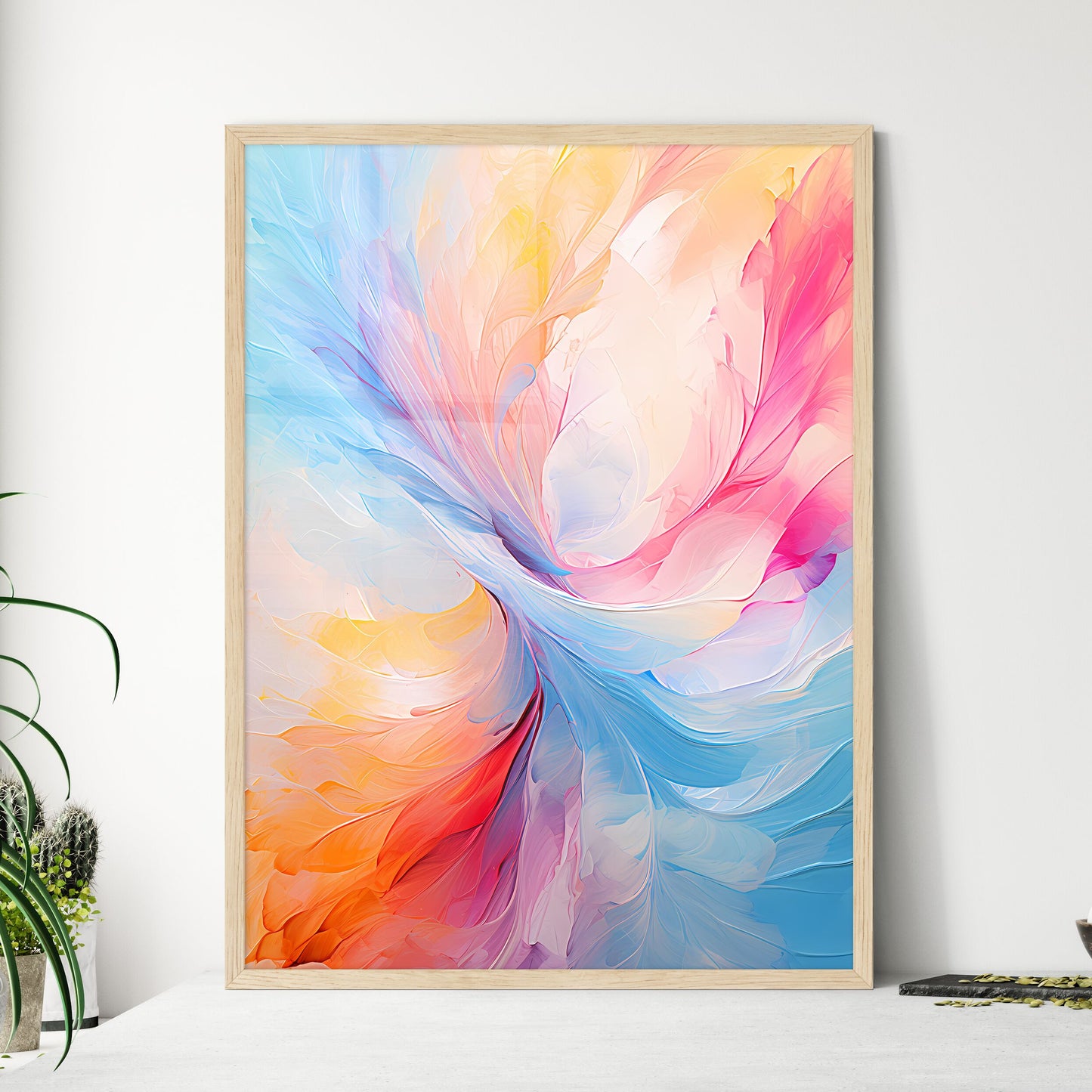 Digital Abstract Art Colorful Abstract Backg - Framed Art Print