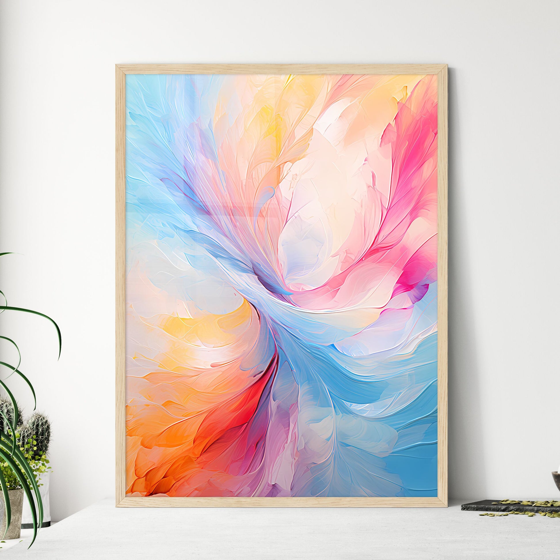 Digital Abstract Art Colorful Abstract Backg - Framed Art Print