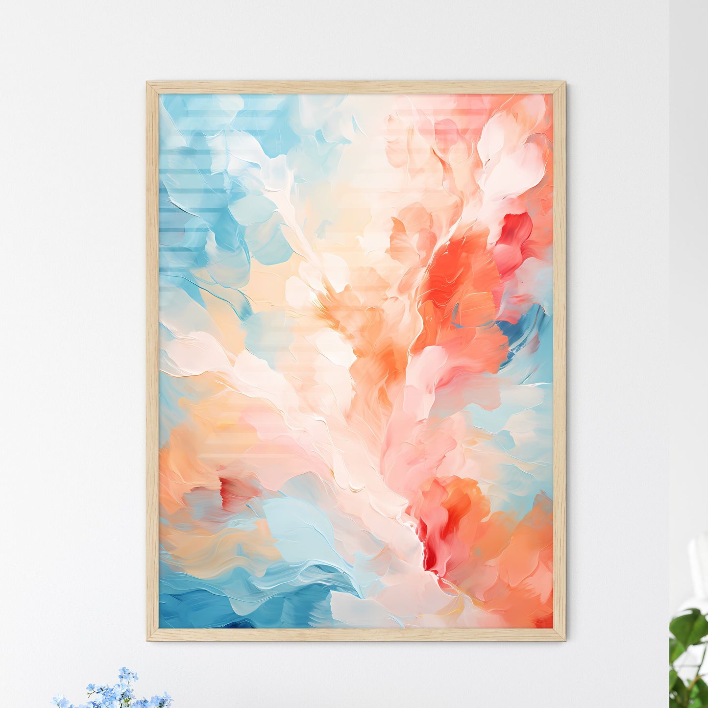 Digital Abstract Art Colorful Abstract Backg - Framed Art Print