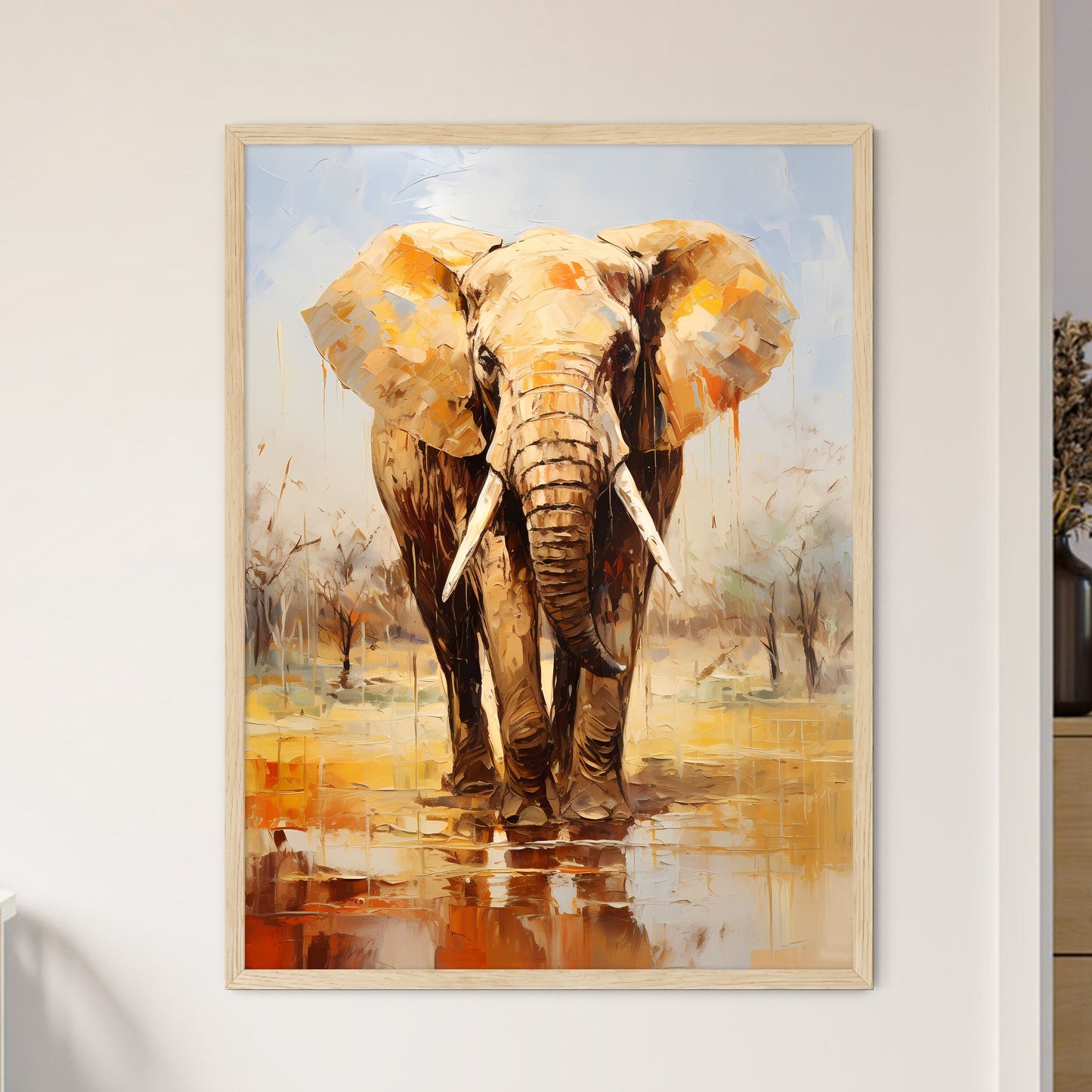 Elephant Rear View Masai Mara Kenya  Wall Art