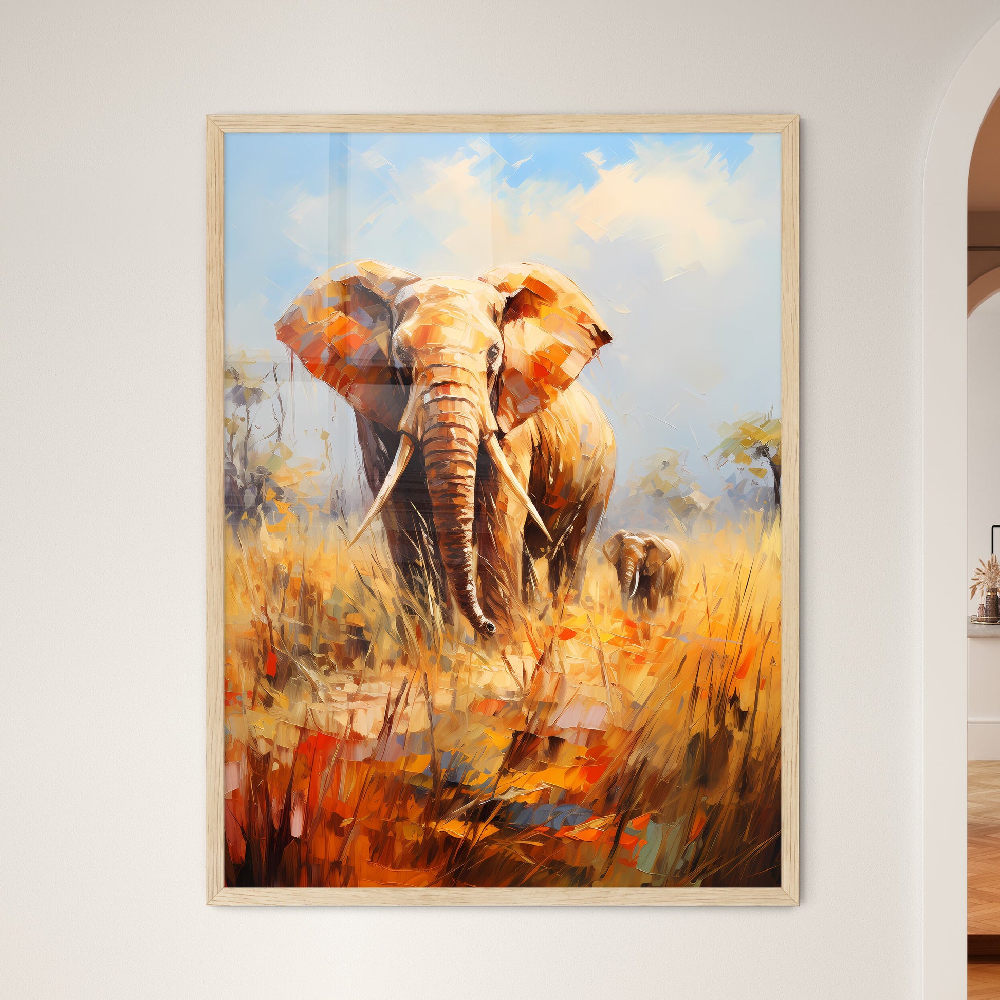 Elephant Rear View Masai Mara Kenya  Wall Art